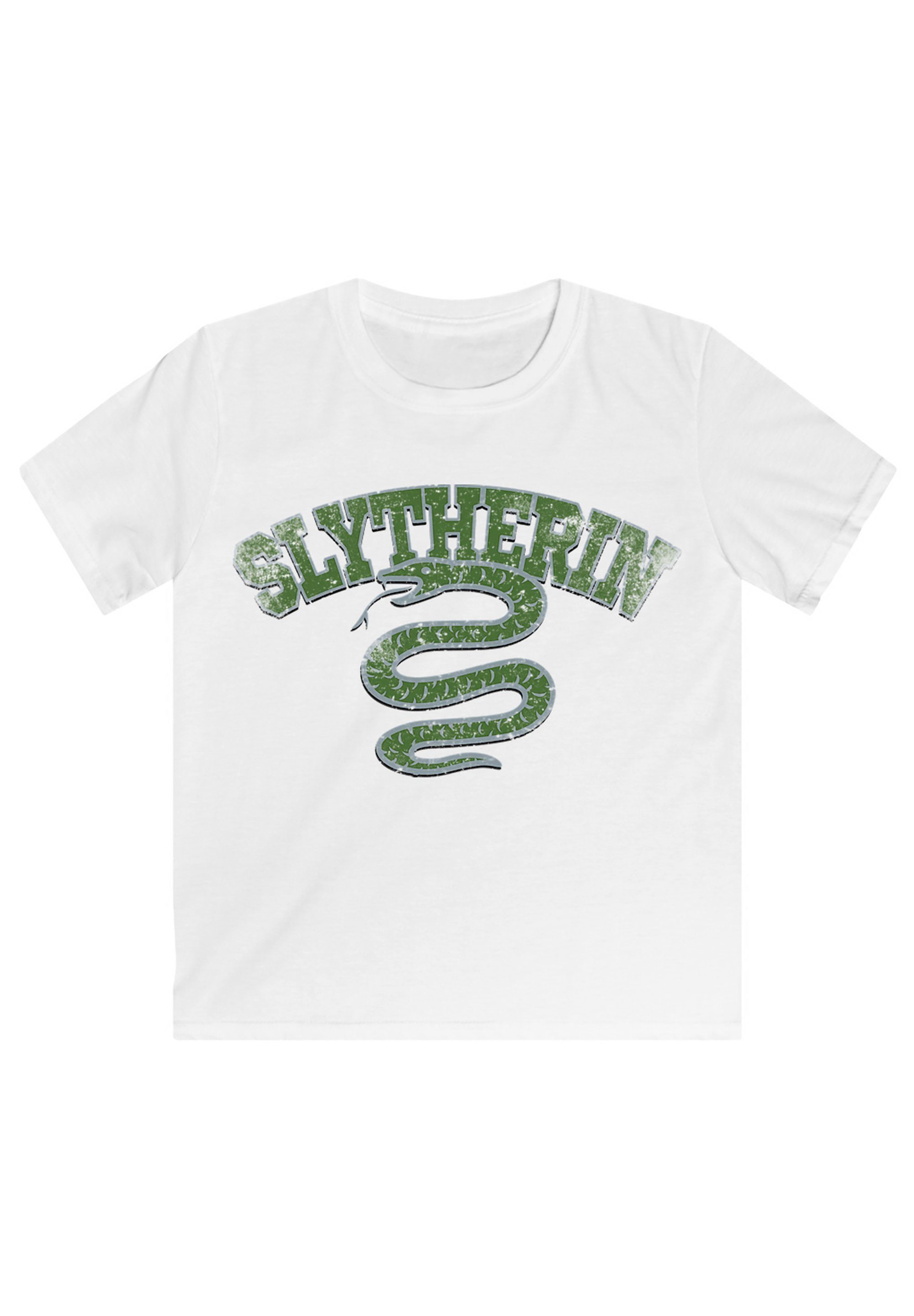 Slytherin T-Shirt Wappen F4NT4STIC Print Harry weiß Sport Potter