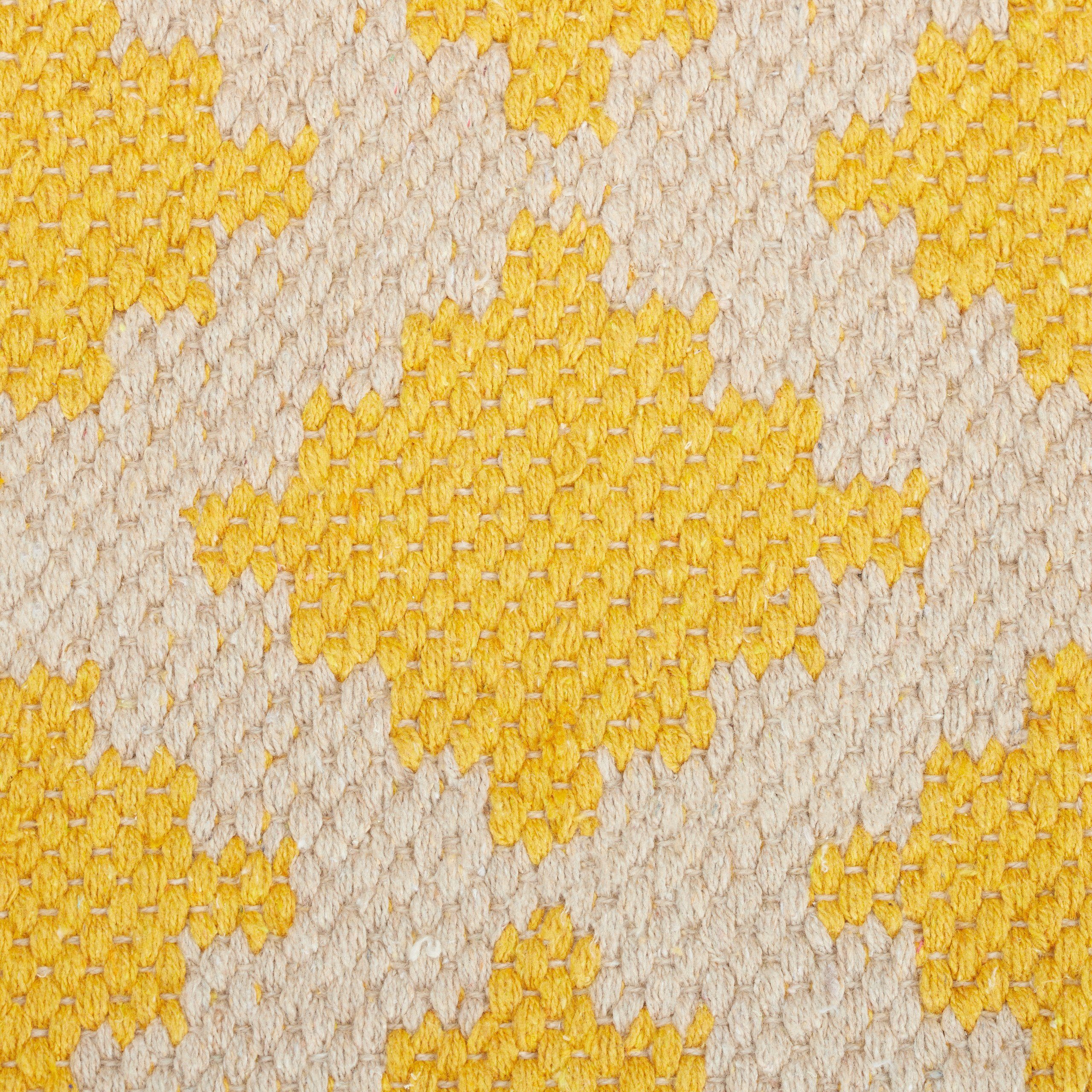 Teppich Teppich Baumwolle Gelb x 6 200 Beige mm, relaxdays, 80 cm, Höhe: Gelb