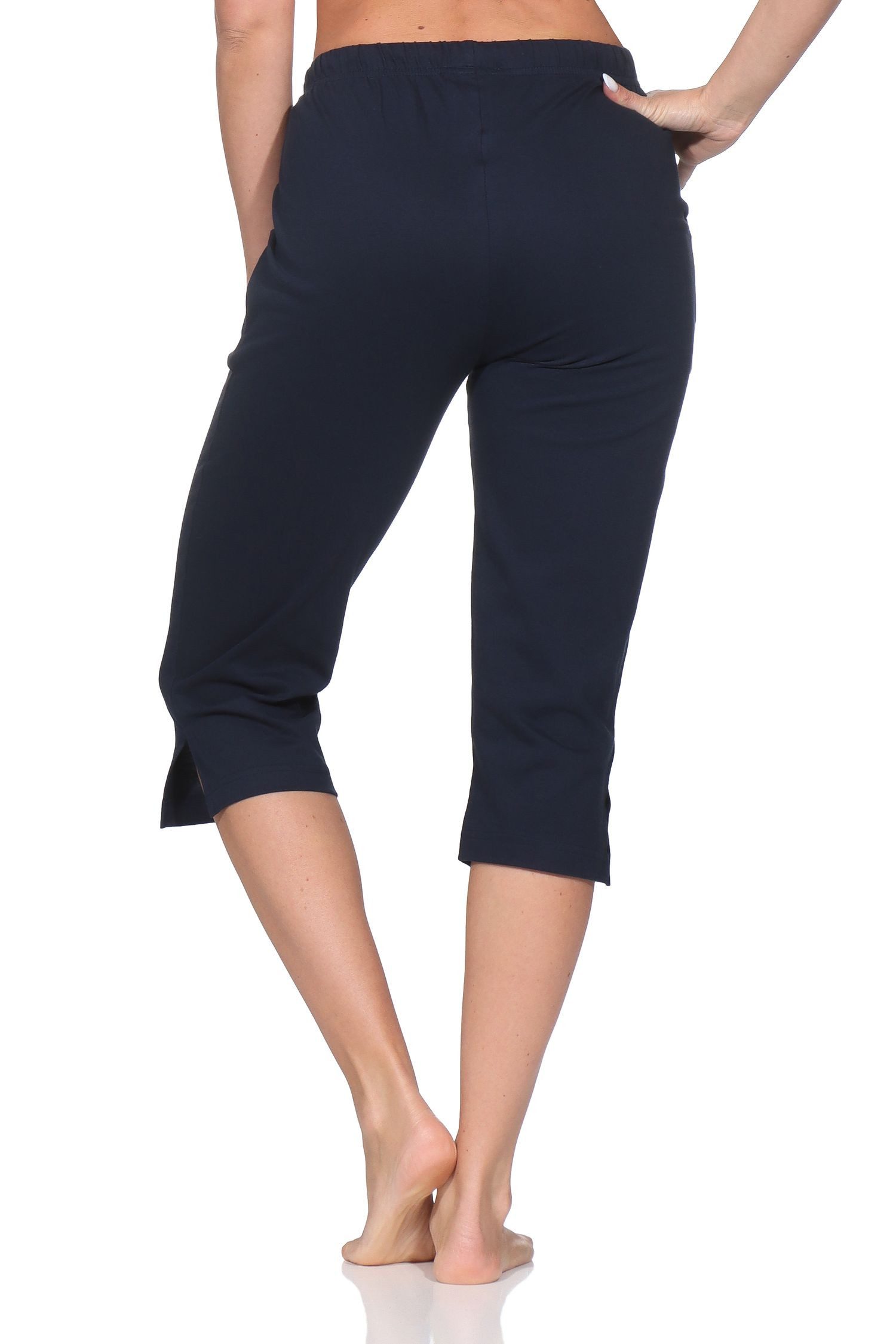 Normann Relaxanzug Damen Schlafanzug Pyjama Capri-Hose 3/4-lang - perfekt zu kombinieren – Bild 4 von 4