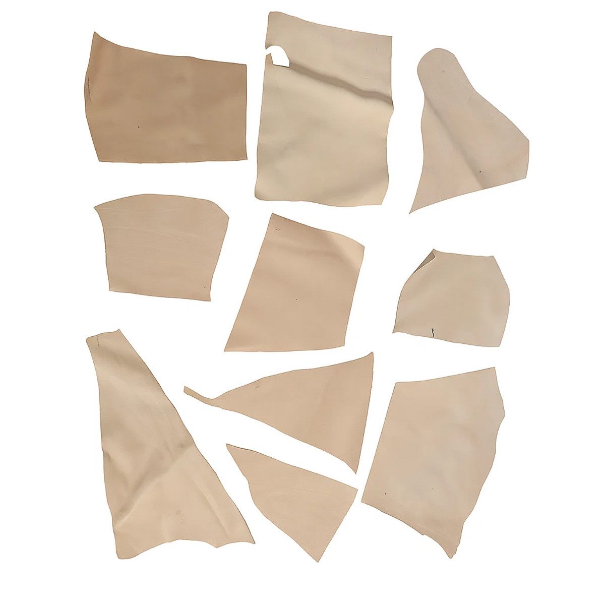 Provellus Bastelnaturmaterial Rindernappa Leder Abschnitte – 10 Stück, 1,2mm, natur