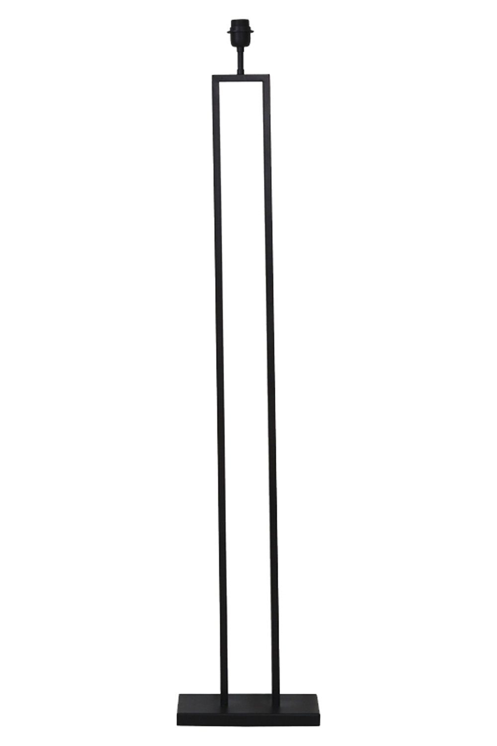 Living cm, 145 & Fußschalter 1-flammig, Leuchtmittel, ohne H ohne SHIVA, Metall, Stehleuchte Lampenschirm, mit Schwarz, Light Stehlampe