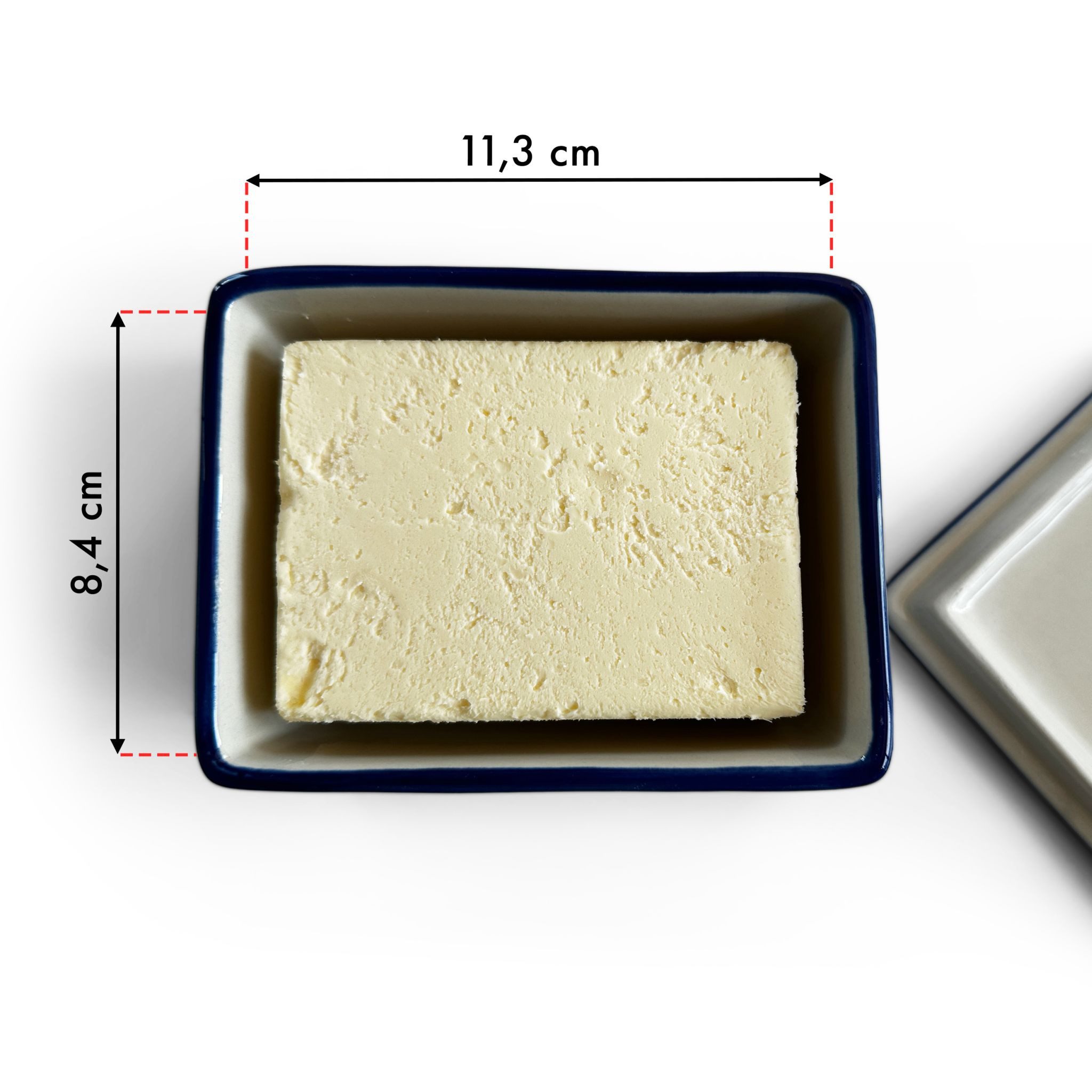 Parusia Butterdose Parusia Butterdose Blüten blau – dekor. Keramik-Butterschale 2 zeilig, Keramik