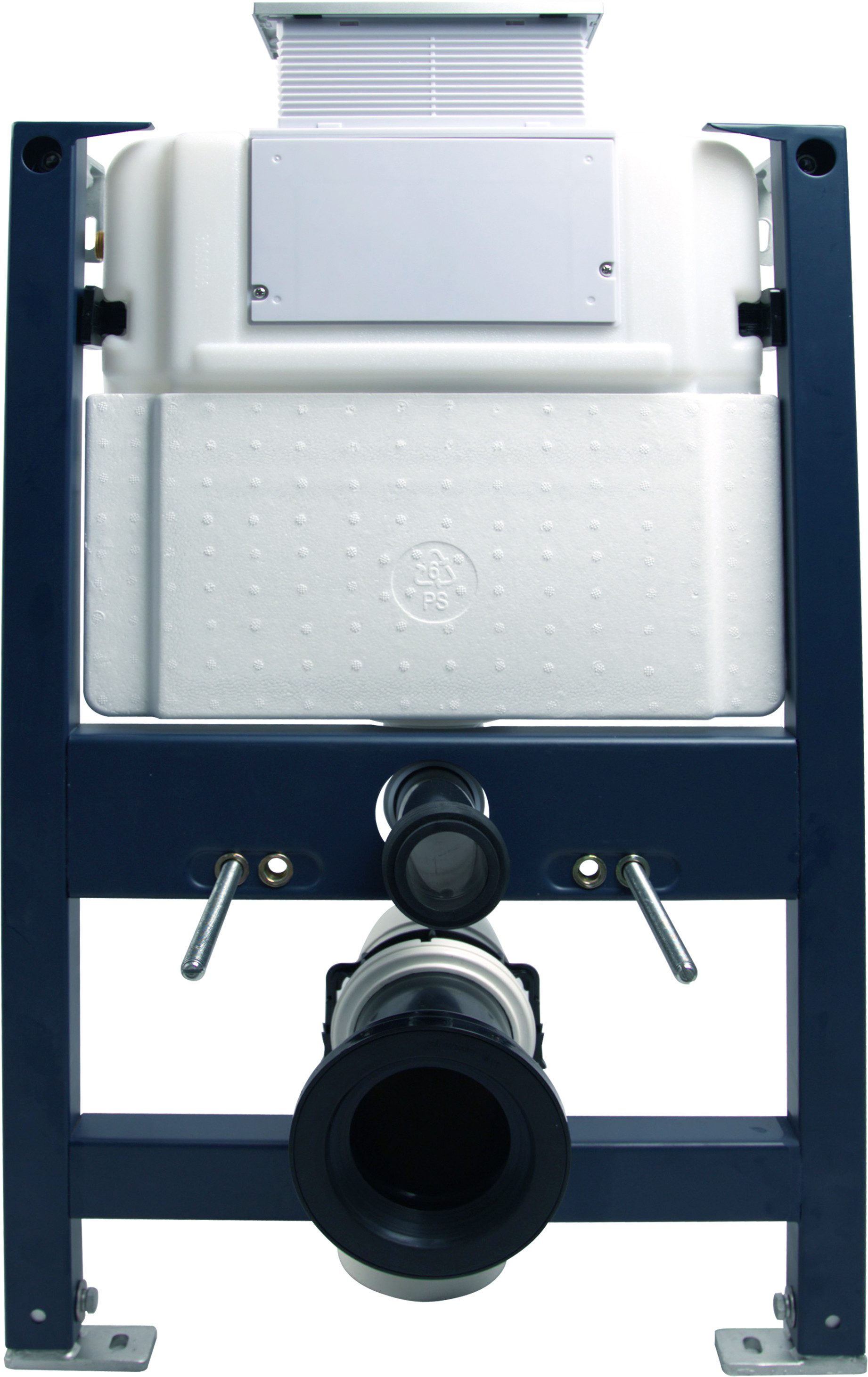 Bernstein Vorwandelement WC G3005A Satin, inkl. Betätigungsplatte, Betätigung oben oder vorne, niedrige Bauhöhe 79 cm