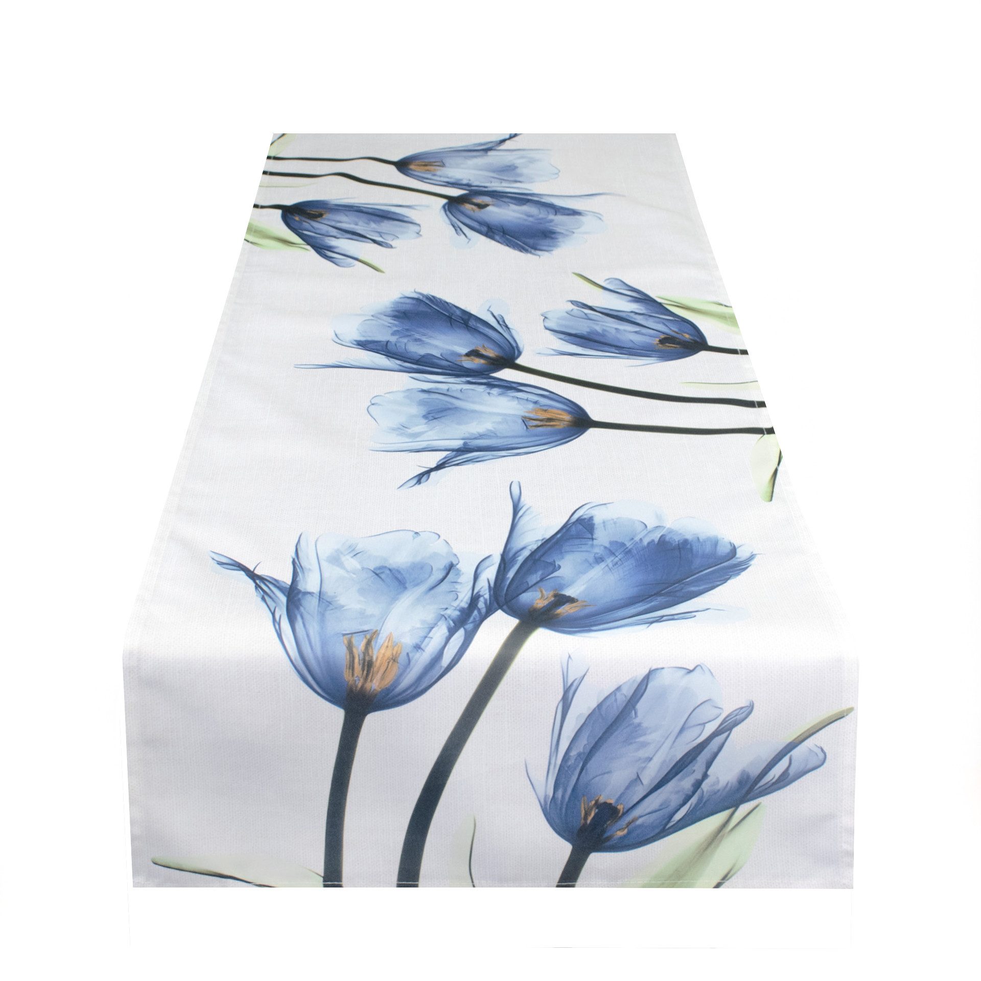 Delindo Lifestyle Tischläufer Tulpen, modern bedruckte Motiv Tischdecke für günstig online kaufen