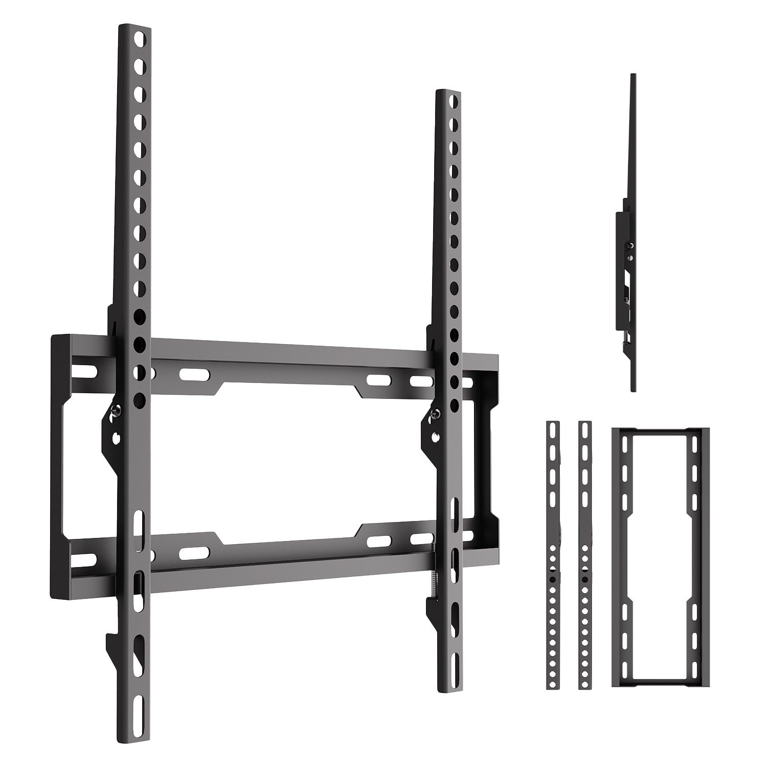 Maclean TV-Wandhalterung für 32–75''-Geräte MC-187 max. 45 kg, (bis 75 Zoll, Neigungsverstellung 0°–-8°, Abstand zur Wand: 22 mm)