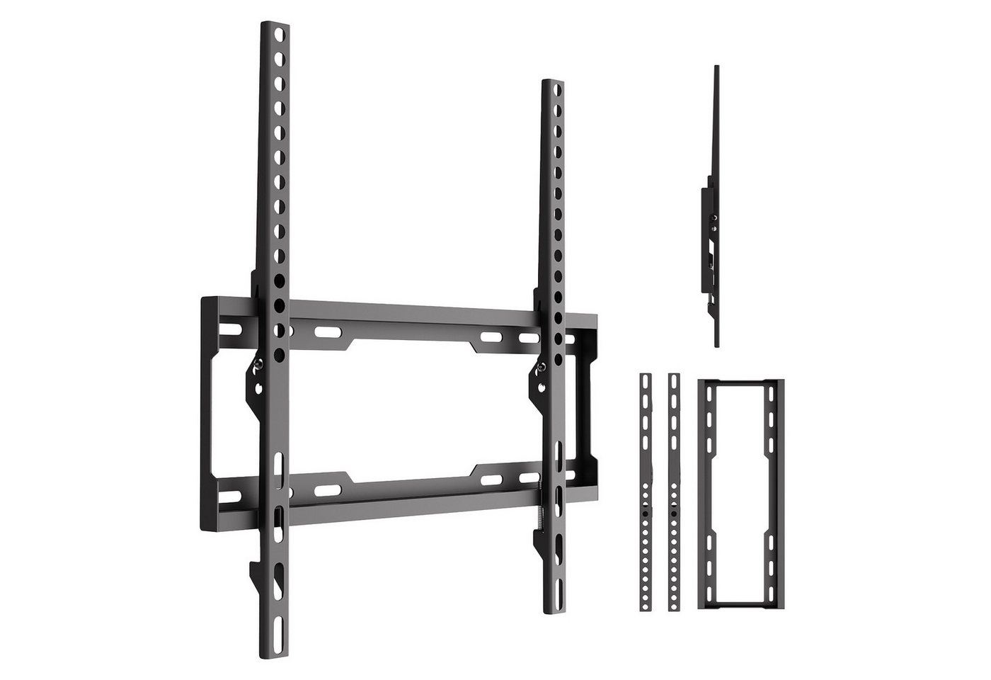 Maclean TV-Wandhalterung für 32–75''-Geräte MC-187 max. 45 kg, (bis 75 Zoll, Neigungsverstellung 0°–-8°, Abstand zur Wand: 22 mm)