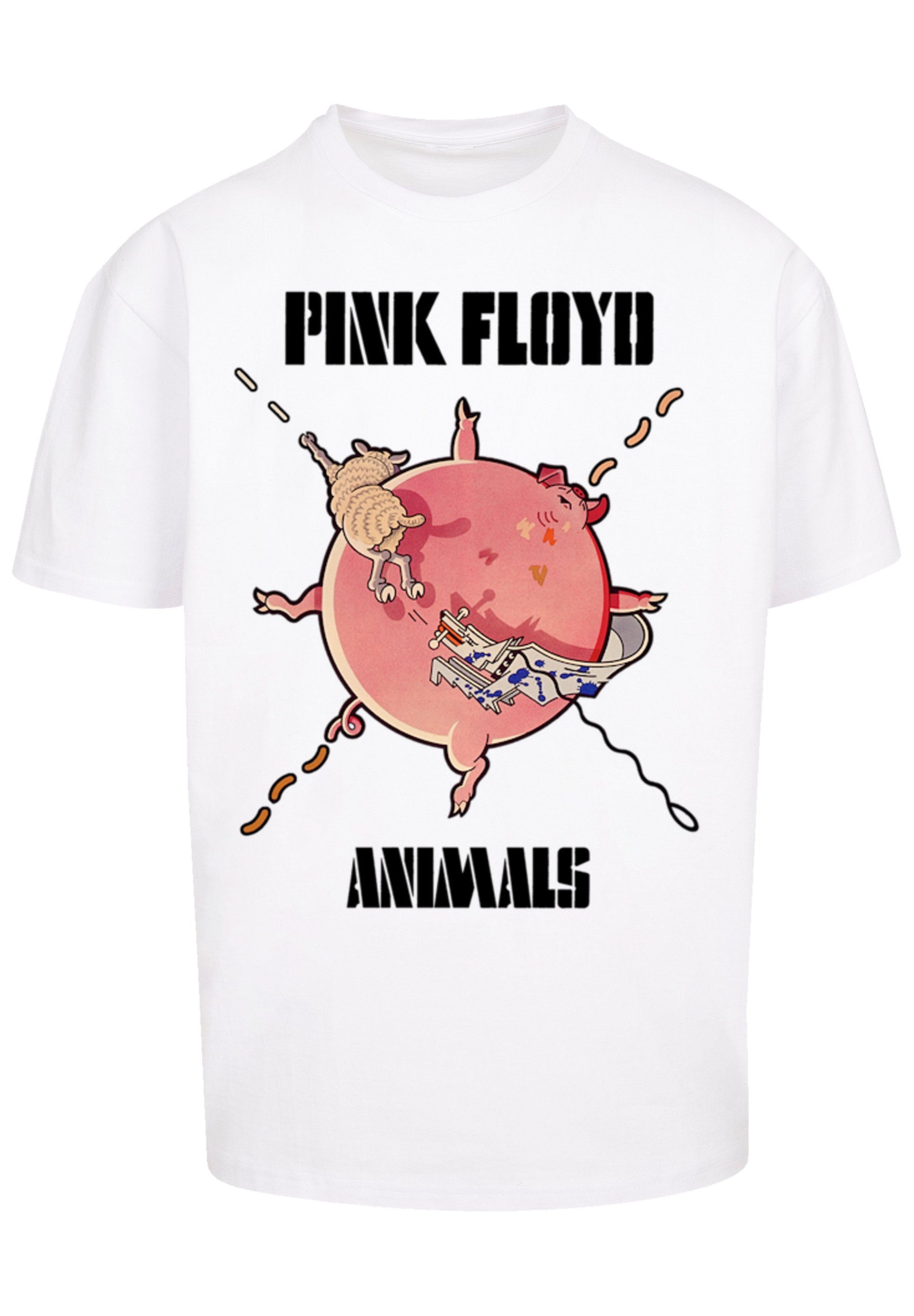 F4NT4STIC Pink Fat Pig Floyd T-Shirt Print