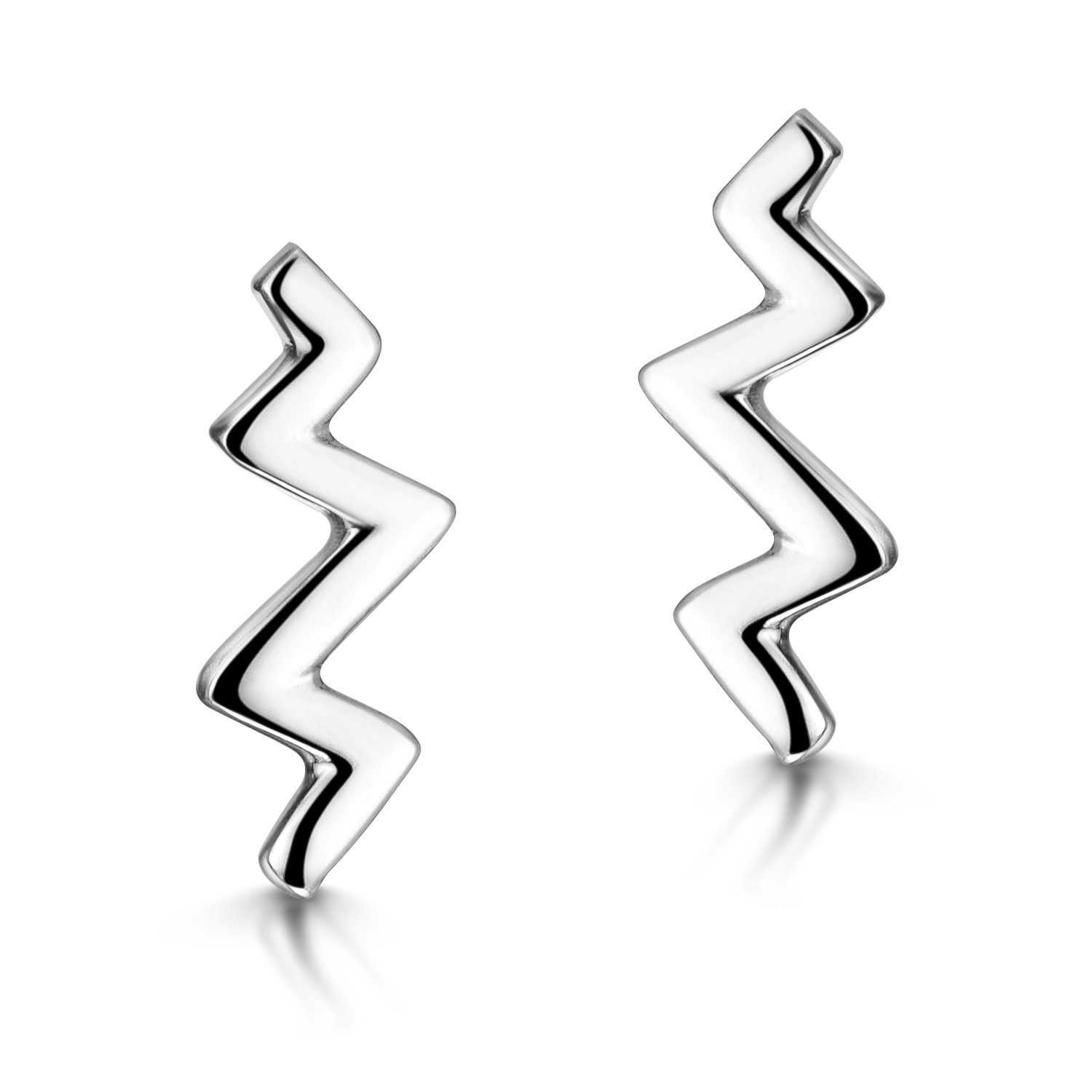 Materia Paar Ohrstecker Damen ZickZack abstrakt SO-25, aus 925 Sterling Sil günstig online kaufen