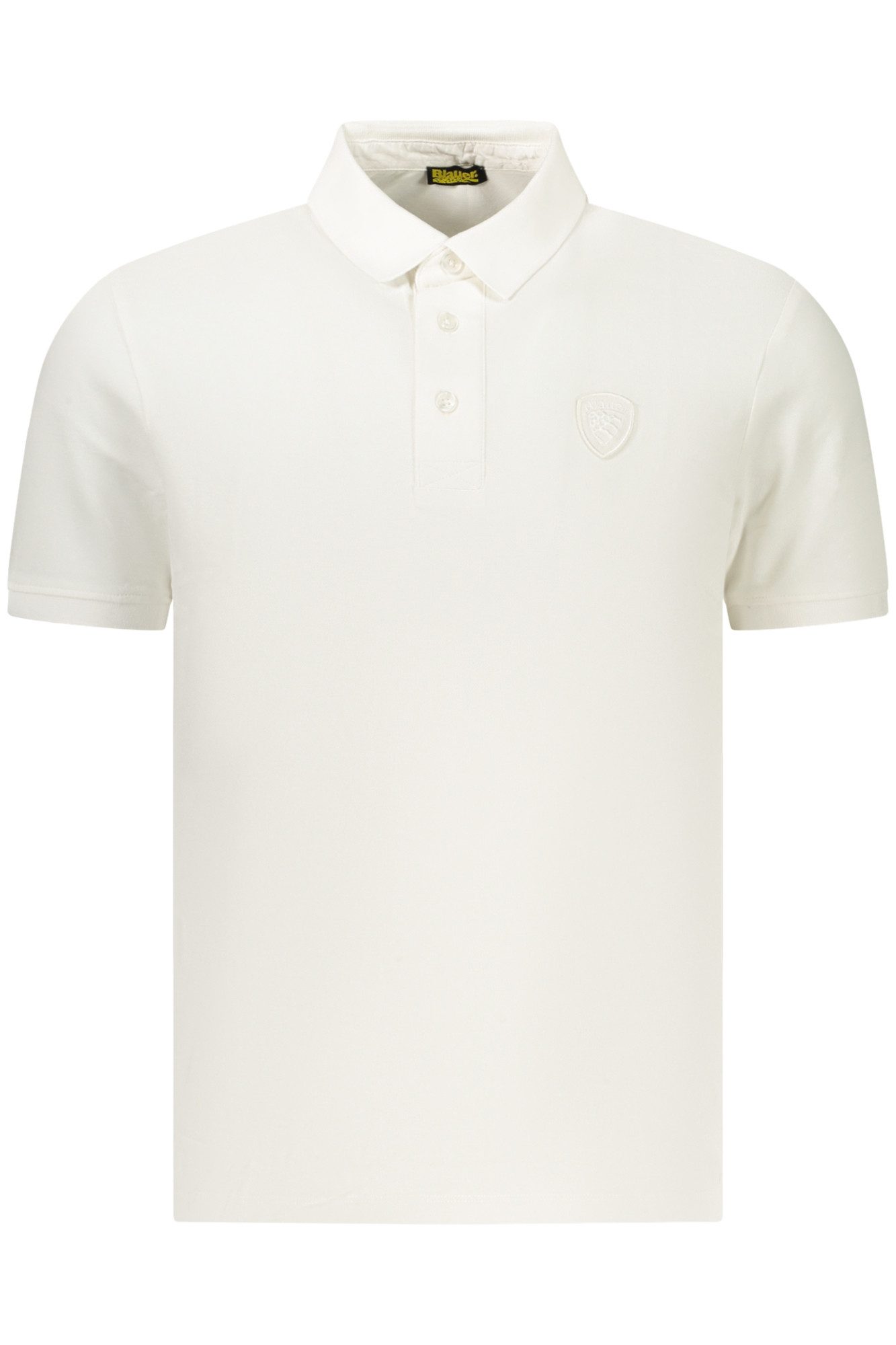 Blauer Poloshirt Weißes Herren-Poloshirt mit Applikation –