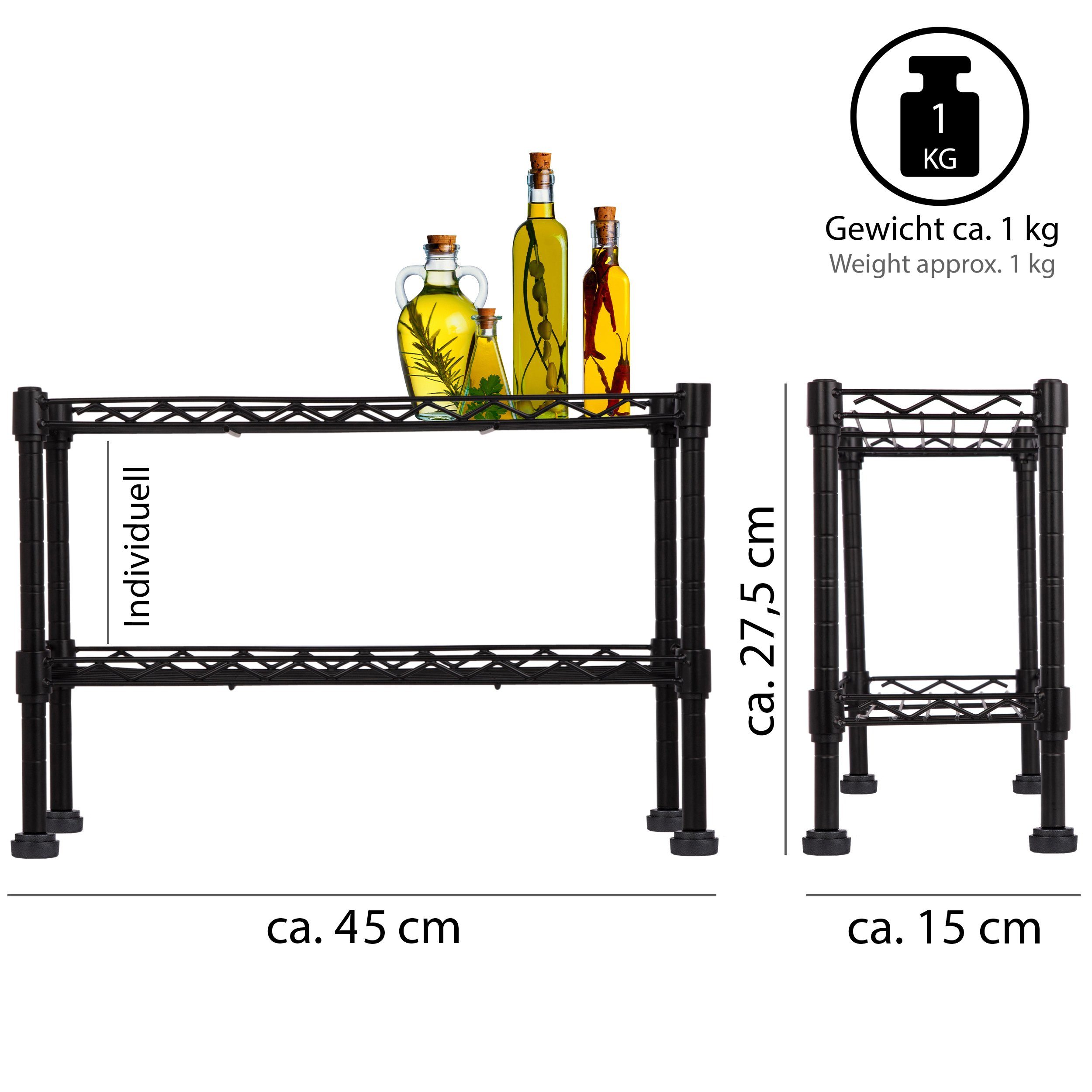 ONVAYA Küchenregal Küchenregal stehend aus Metall, Küchen-Organizer Regal günstig online kaufen