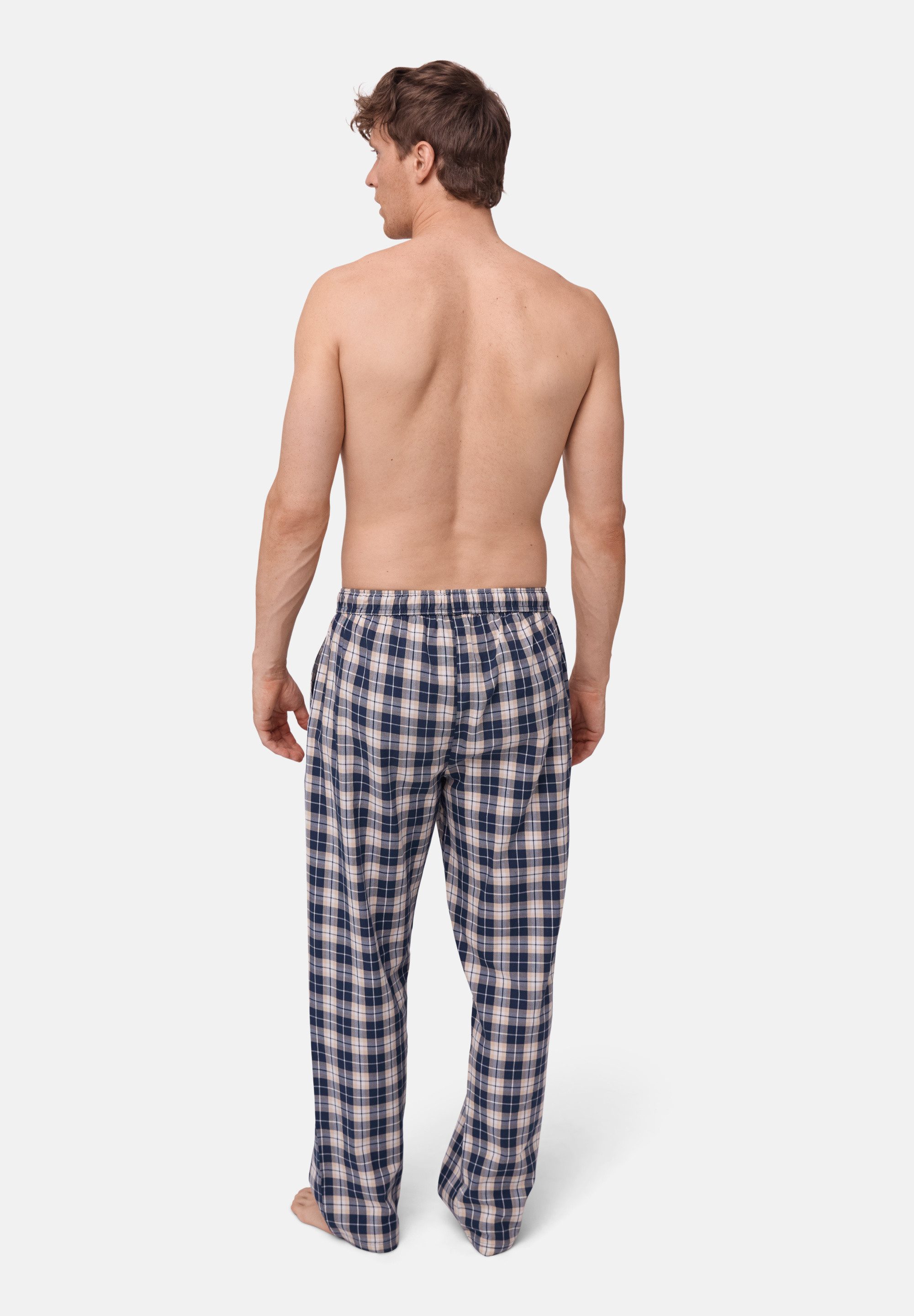 DANISH ENDURANCE Pyjamahose Pyjama Herren Schlafanzug aus Baumwolle, weiche Lounge-Hose mit Taschen