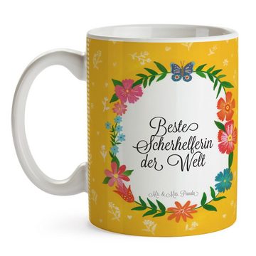 Mr. & Mrs. Panda Tasse Scherhelferin - Geschenk, Berufsschule, Tasse, Porzellantasse, Gesche, Keramik