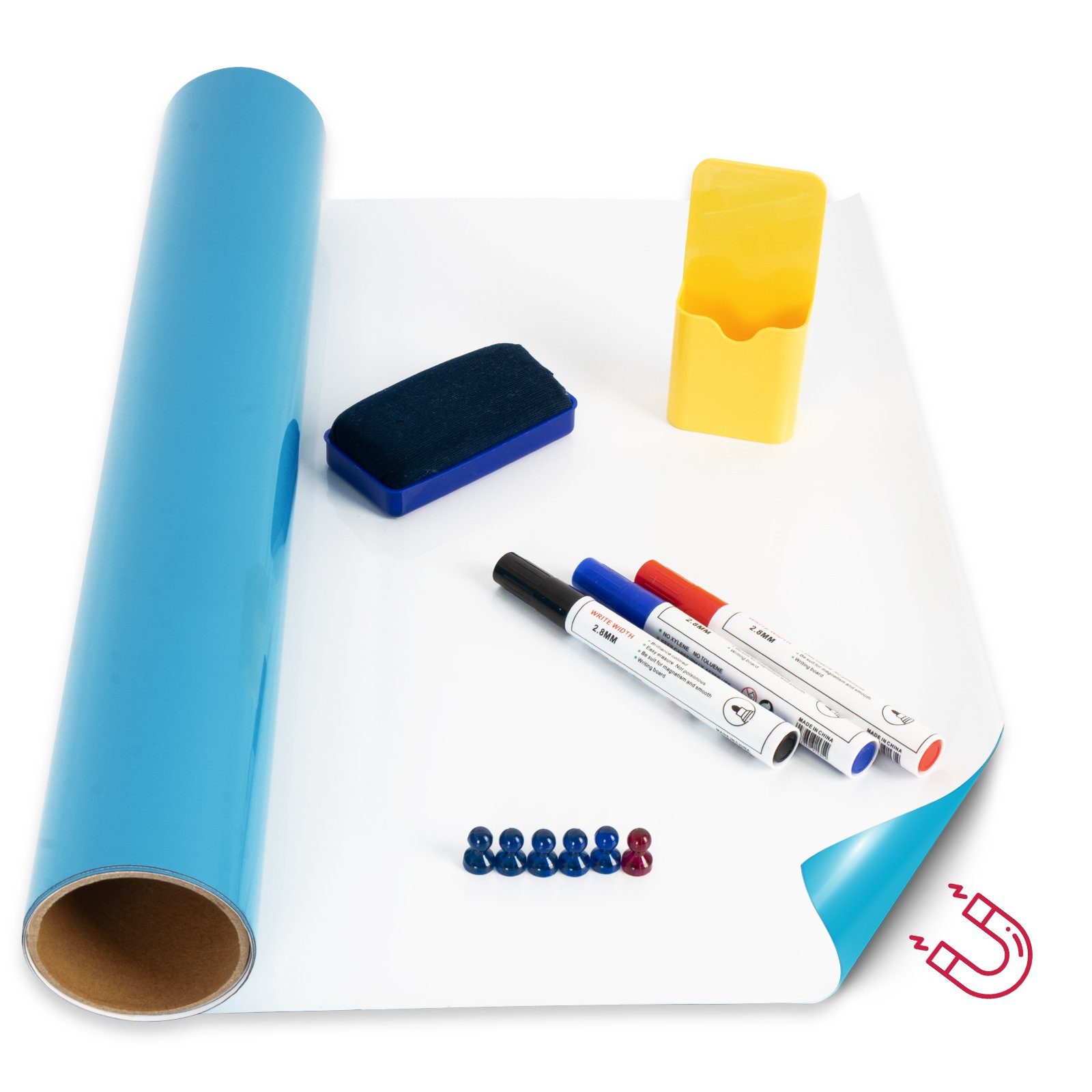 Karat Wandtafel Tafelfolie, Magnetisch & selbstklebend, inkl. Zubehör, In 5 Größen erhältlich