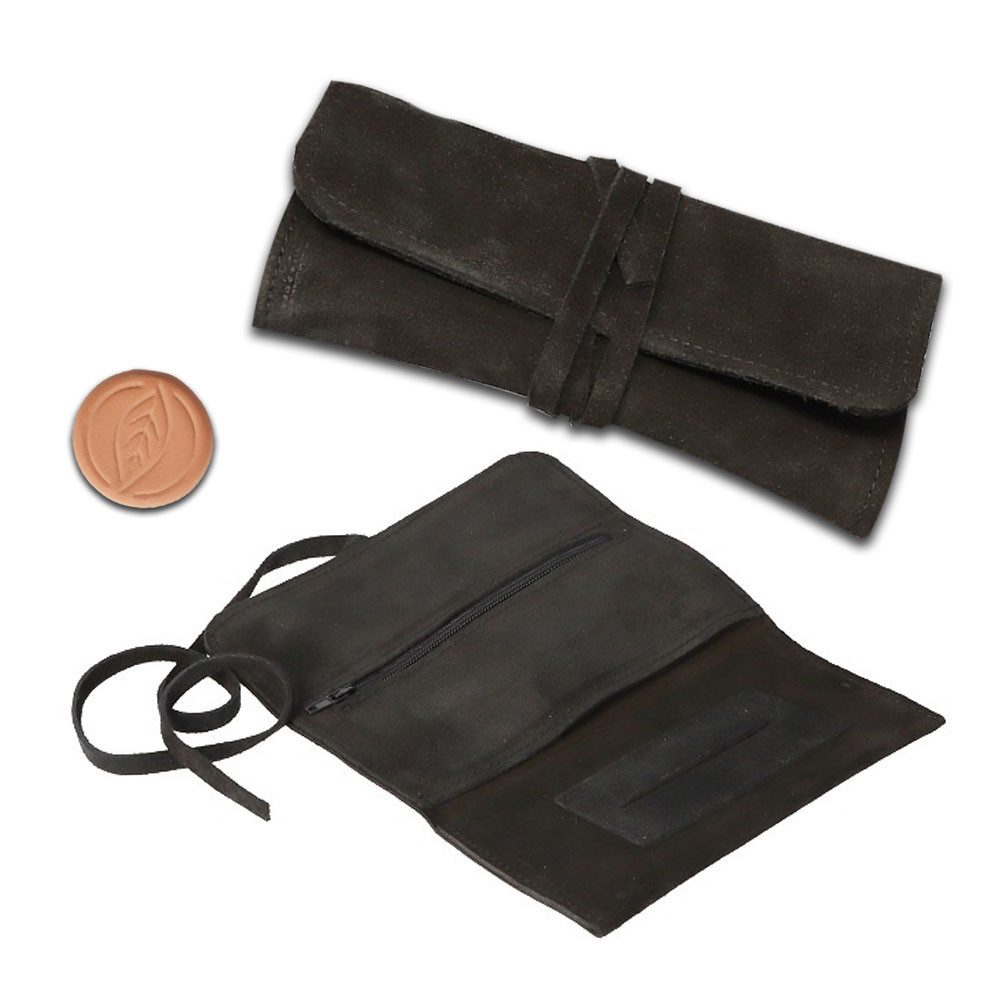 Coumo Tabakbeutel Tabakbeutel Leder, Drehertasche Set, Tabaktasche + Hydrostone