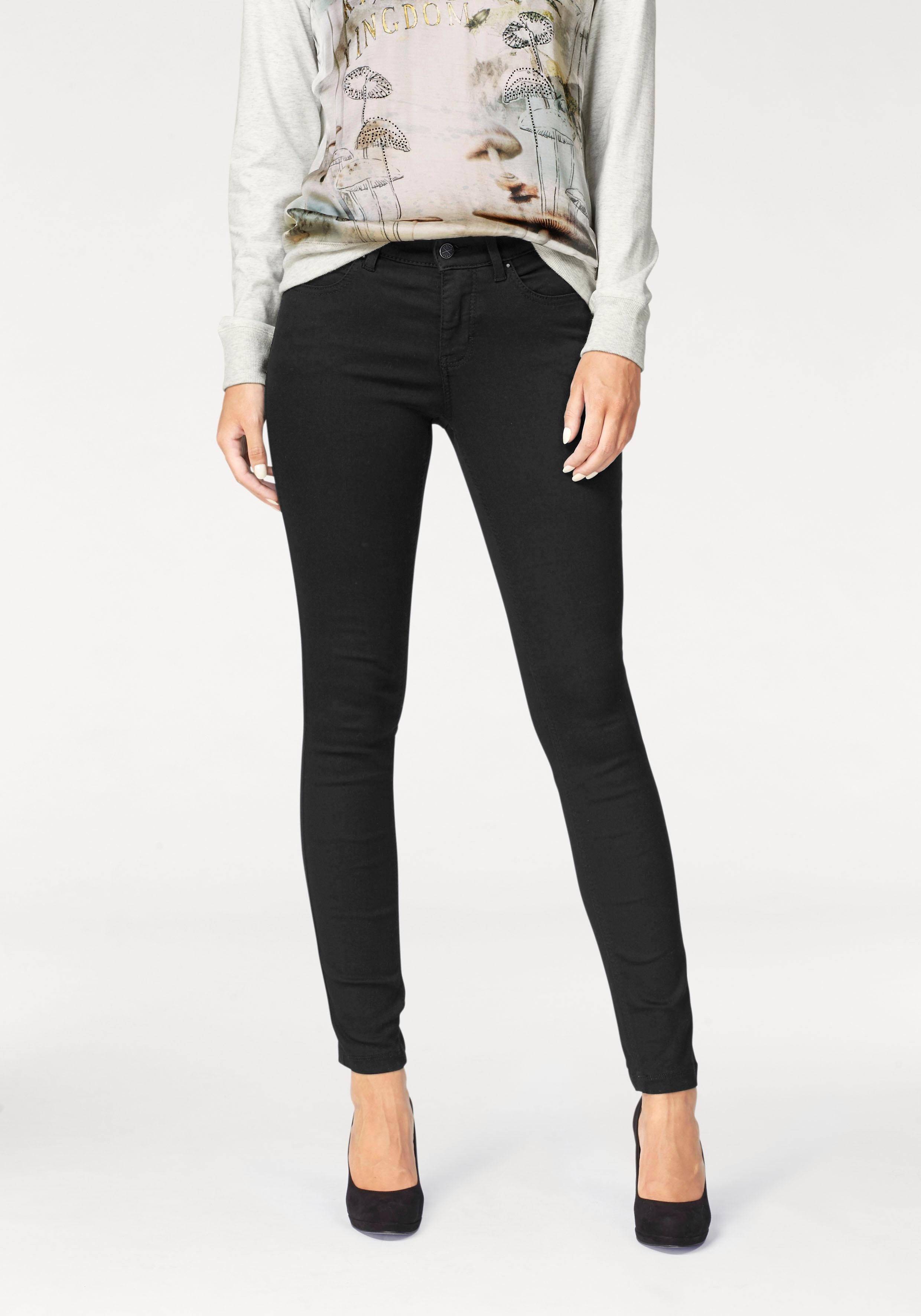 MAC Skinny-fit-Jeans Dream Skinny Hochelastische Qualität sorgt für den perfekten Sitz black-black