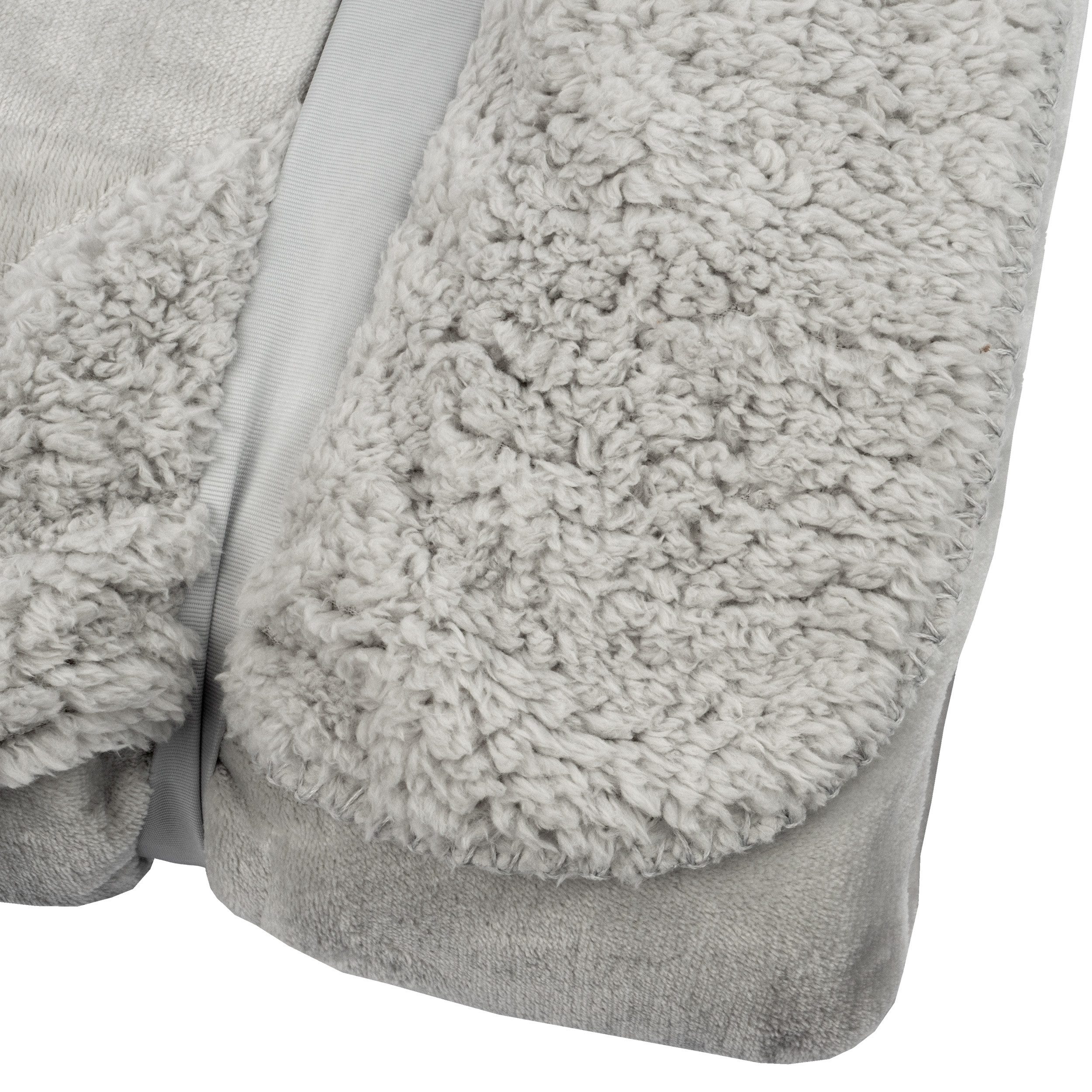 Wohndecke Flanell und Sherpa, VIVA Home, Oberseite weicher Flanell und Rückseite wärmendes Sherpa