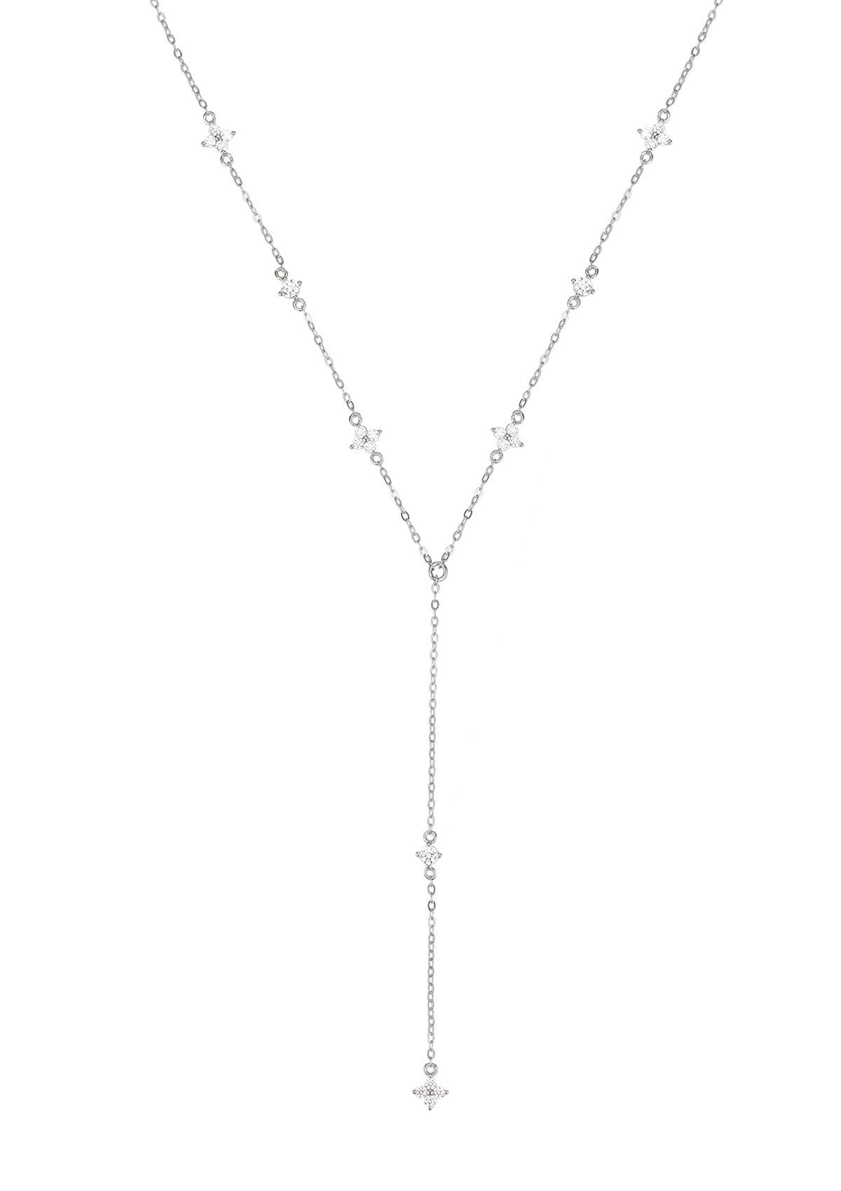 Hey Happiness Statementkette Blumen Y-Kette mit Zirkonia, Elegante Damen 92 günstig online kaufen