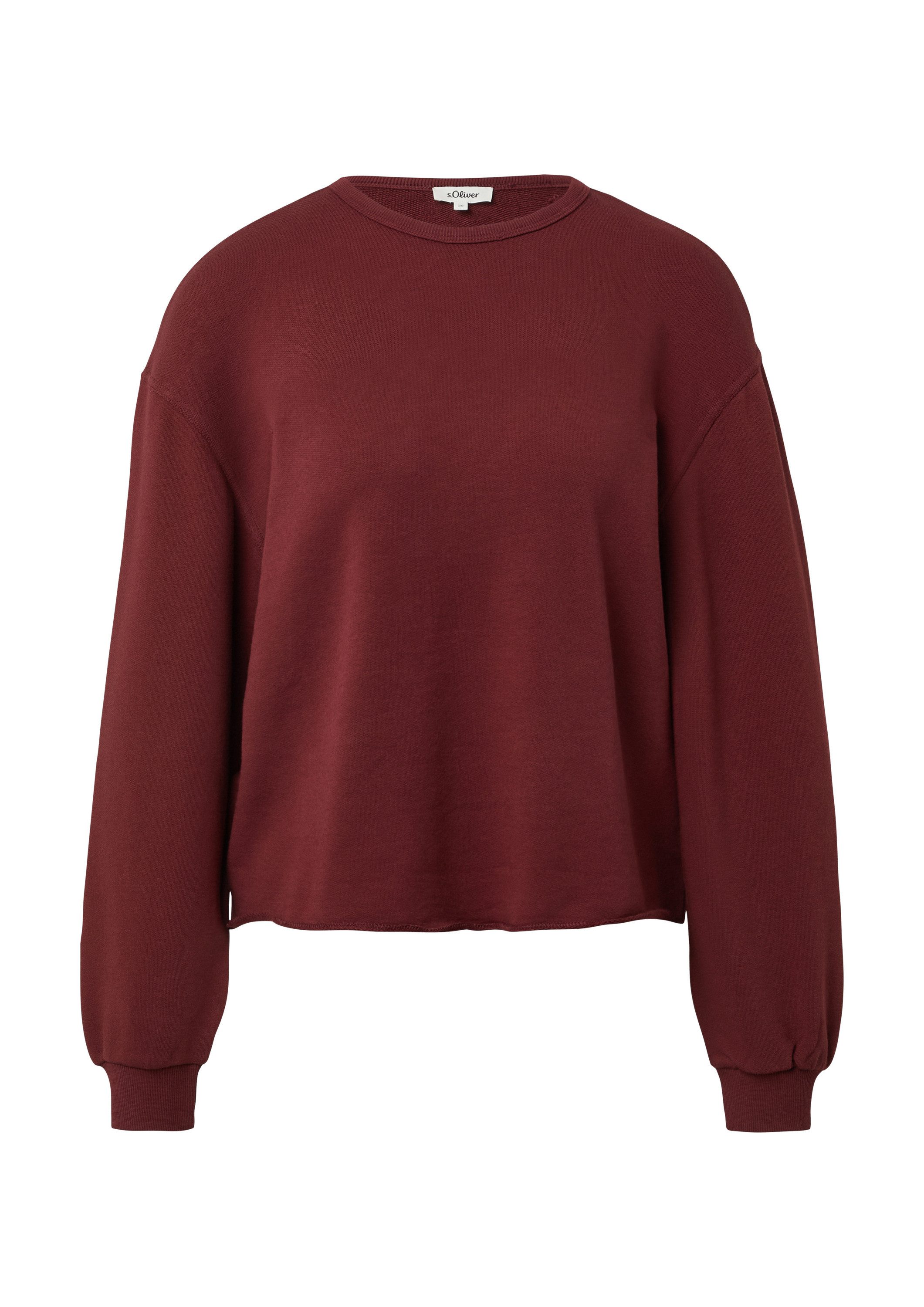 s.Oliver Sweatshirt Sweatshirt Verkürztes Sweatshirt mit günstig online kaufen
