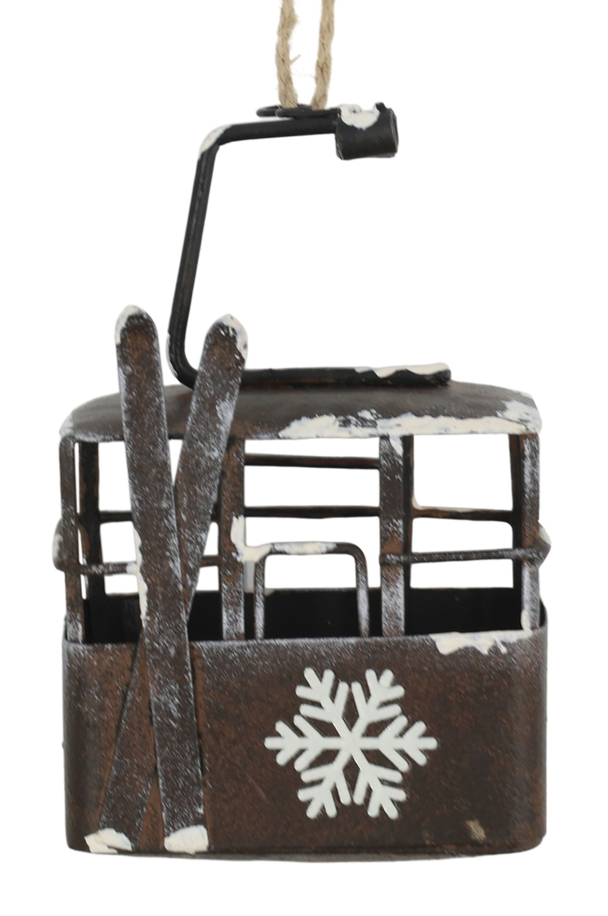 Chic Antique Christbaumschmuck Chic Antique - Vintage Skilift zum Aufhängen Winterdeko