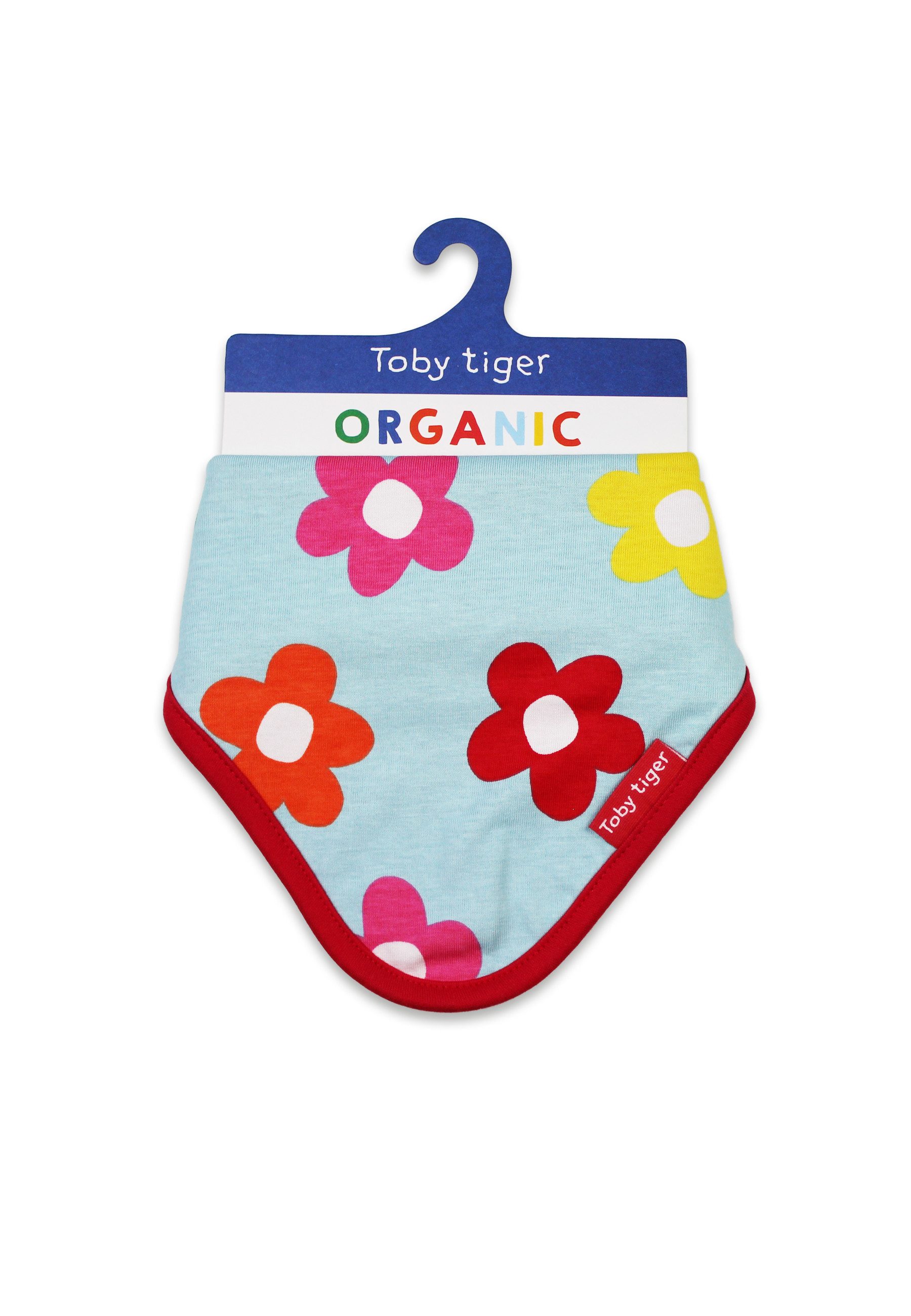 Toby Tiger Dreieckstuch Dreieckstuch mit Regenbogenblumen Print