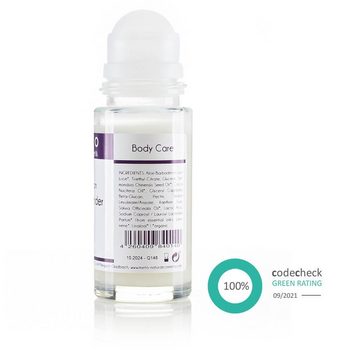 myrto Naturkosmetik Körperpflegemittel Bio Deo Roll-on Salbei Lavendel ohne Aluminium und Alkohol, für empfindliche Haut, hemmt Geruchsbildung, ohne Aluminium & Alkohol