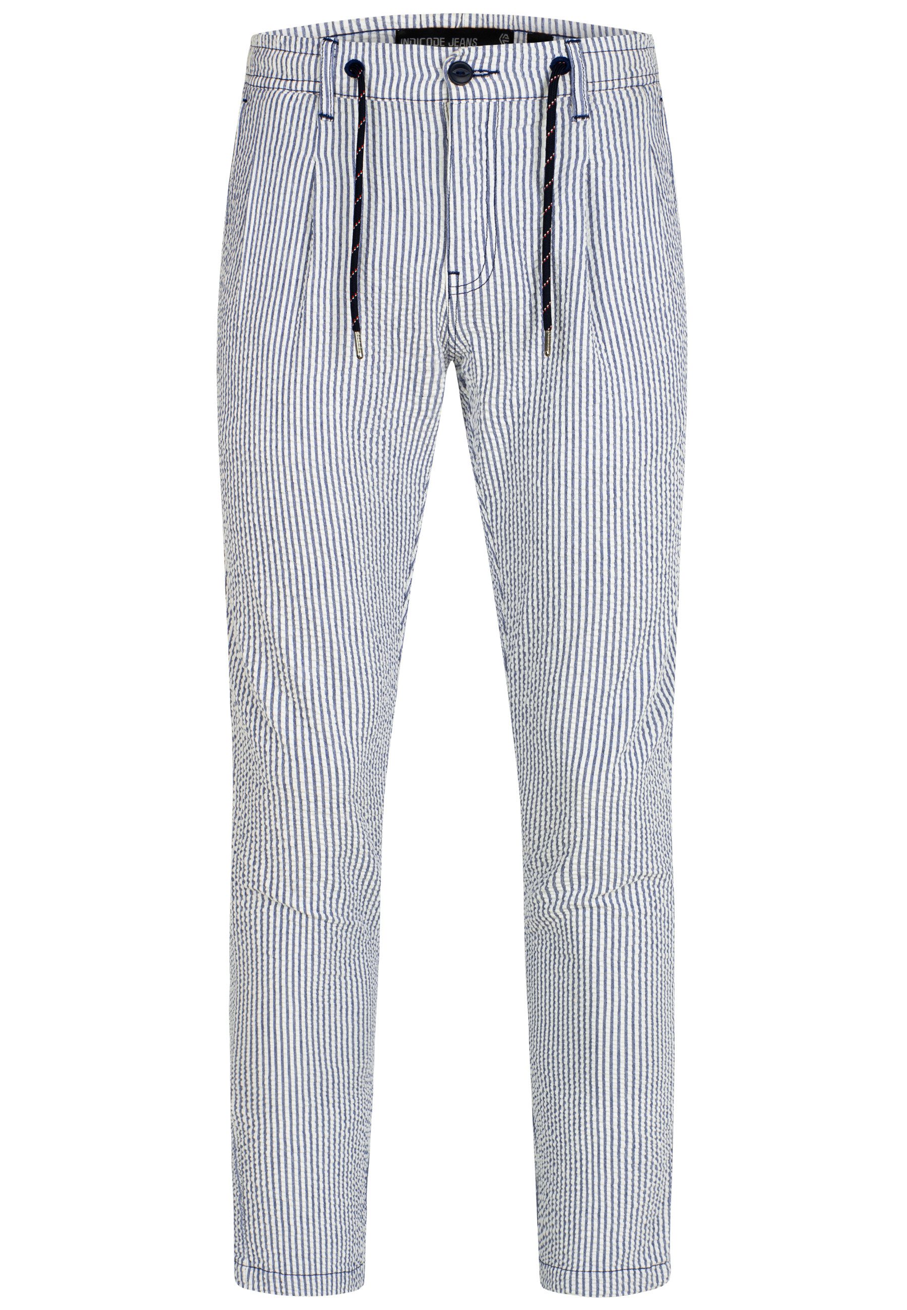 Indicode Stoffhose INWebb aus Seersucker-Gewebe für günstig online kaufen