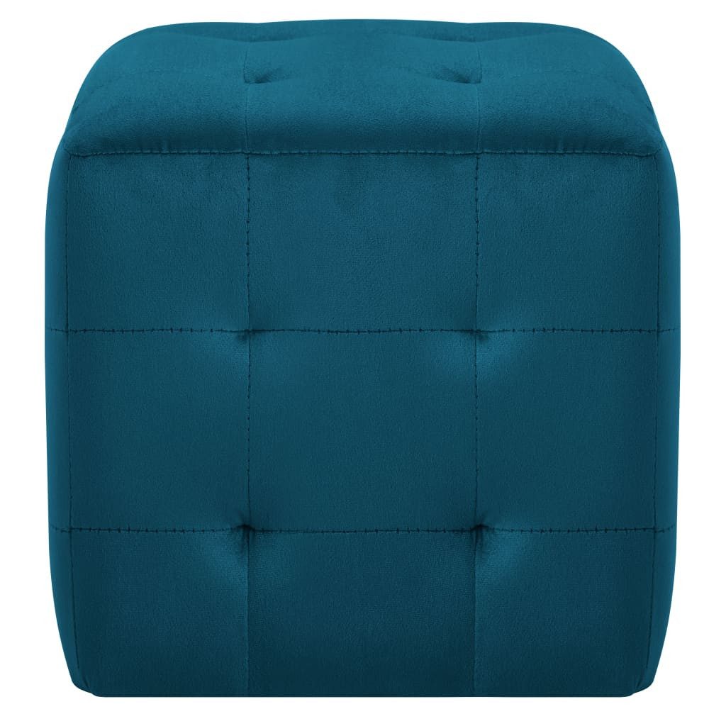 vidaXL Nachttisch Nachttische 2 Stk. Blau 30×30×30 cm Samtstoff (2-St)