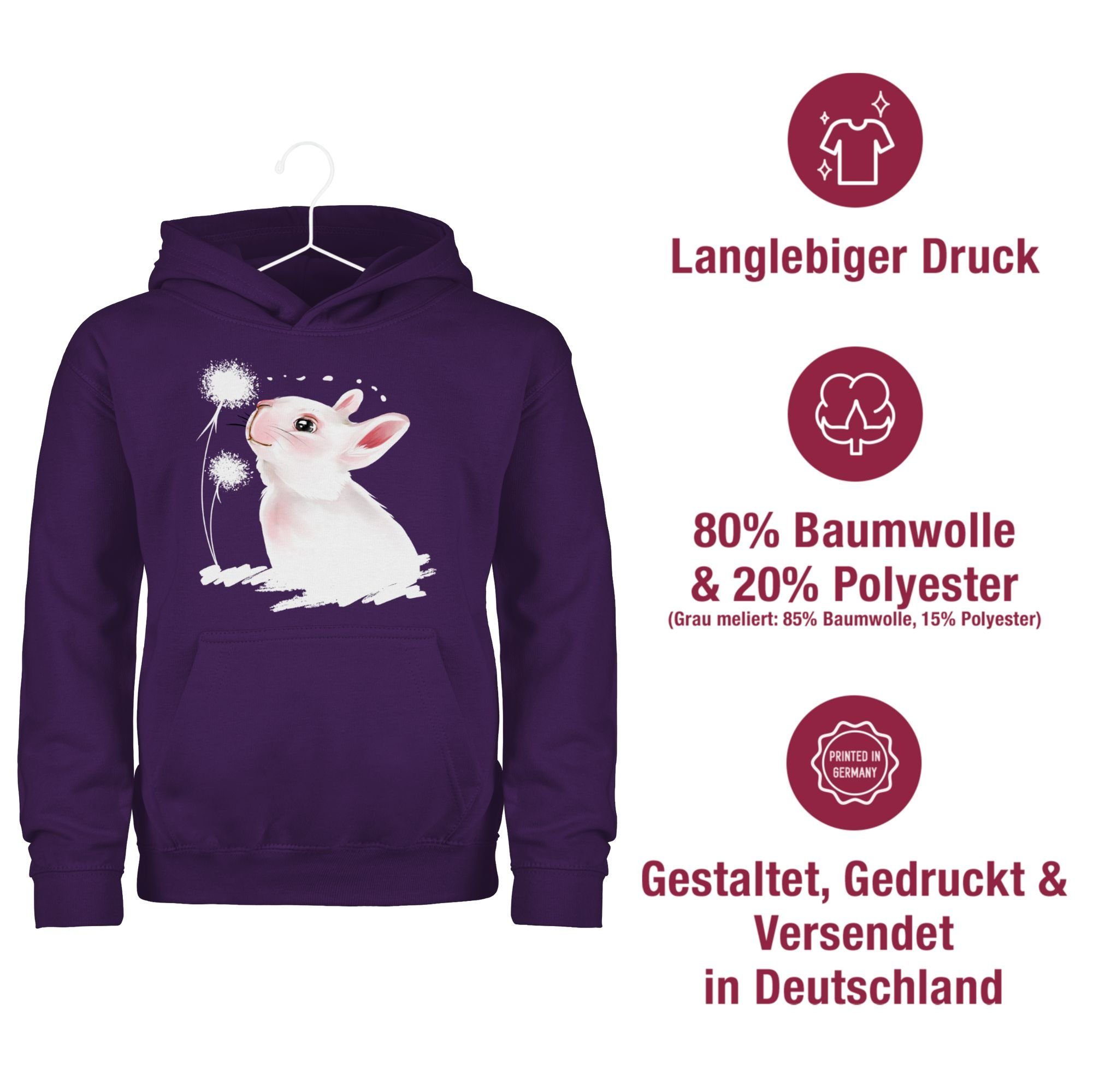 Pusteblume Shirtracer 2 Lila Hase Geschenk mit Ostern Hoodie