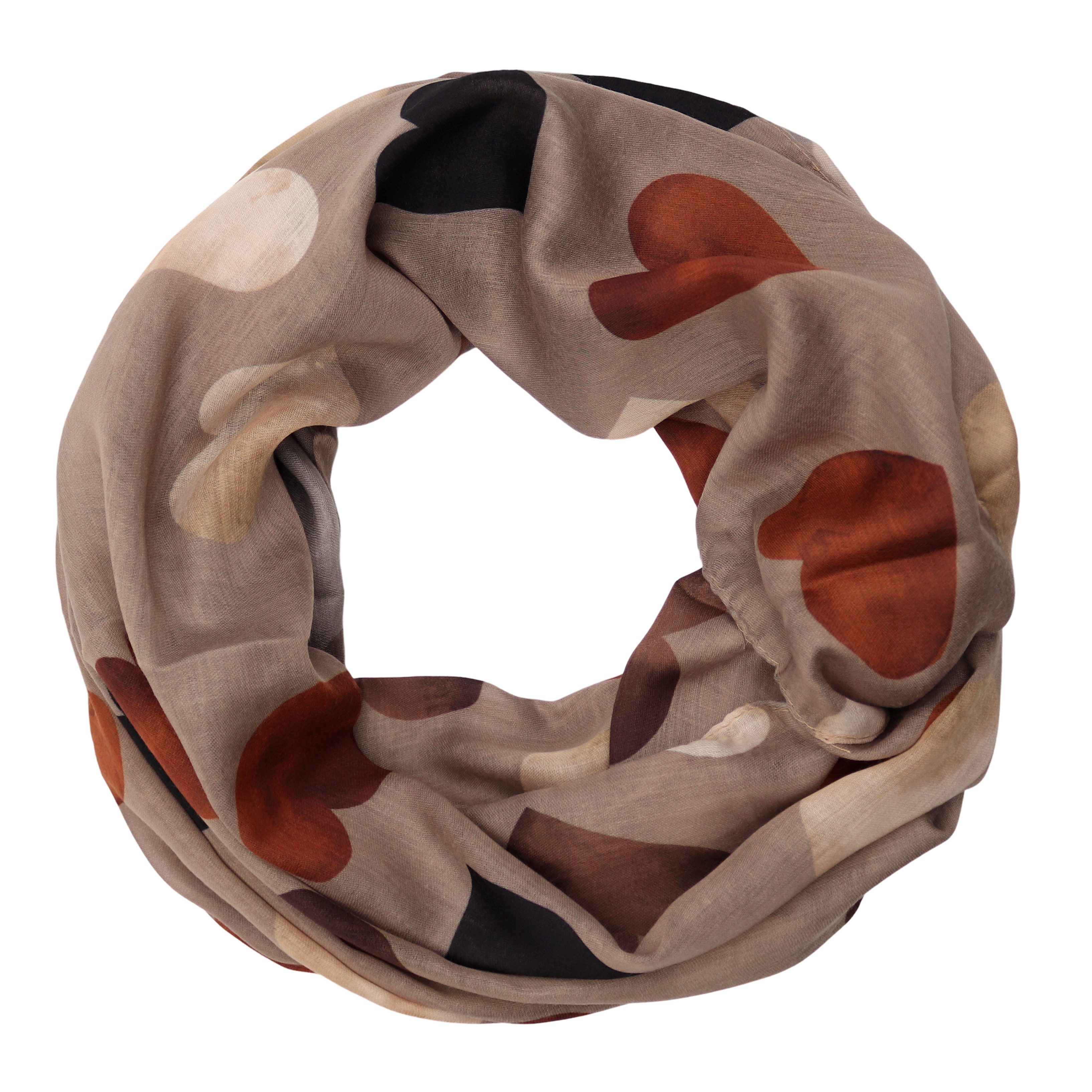 MIRROSI Loop Damen Schal Weich aus 100% Viskose Groß, (ca.60x80cm; zweimal um den Hals wickelbar), Damen Halstuch Stola ideal für Frühling,Sommer, Herbst oder Winter