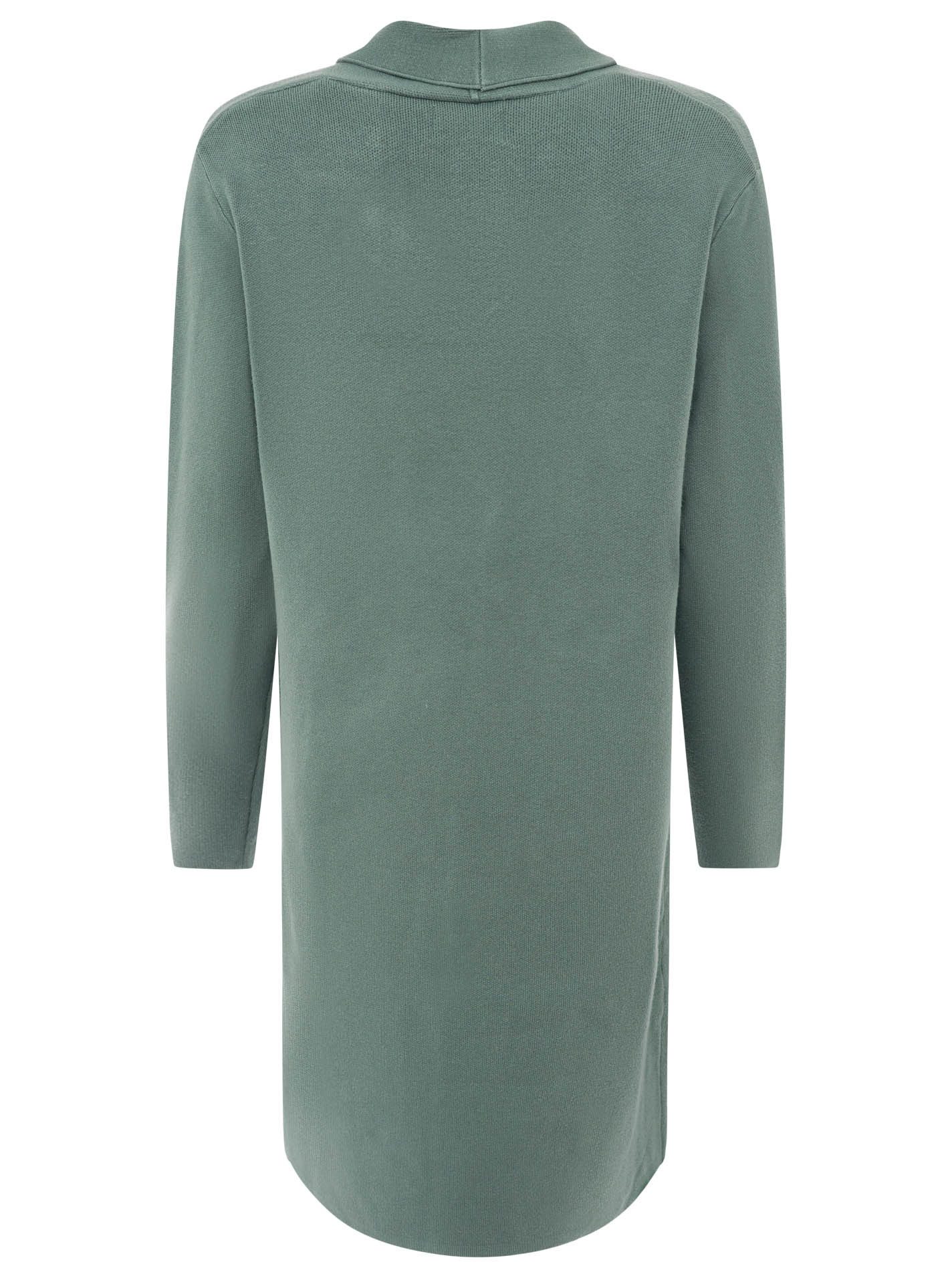 Zwillingsherz Cardigan "Jessi" mit Kragen, Langarm, aufgesetzte Taschen, ohne Verschluss, knielang – Bild 3 von 5