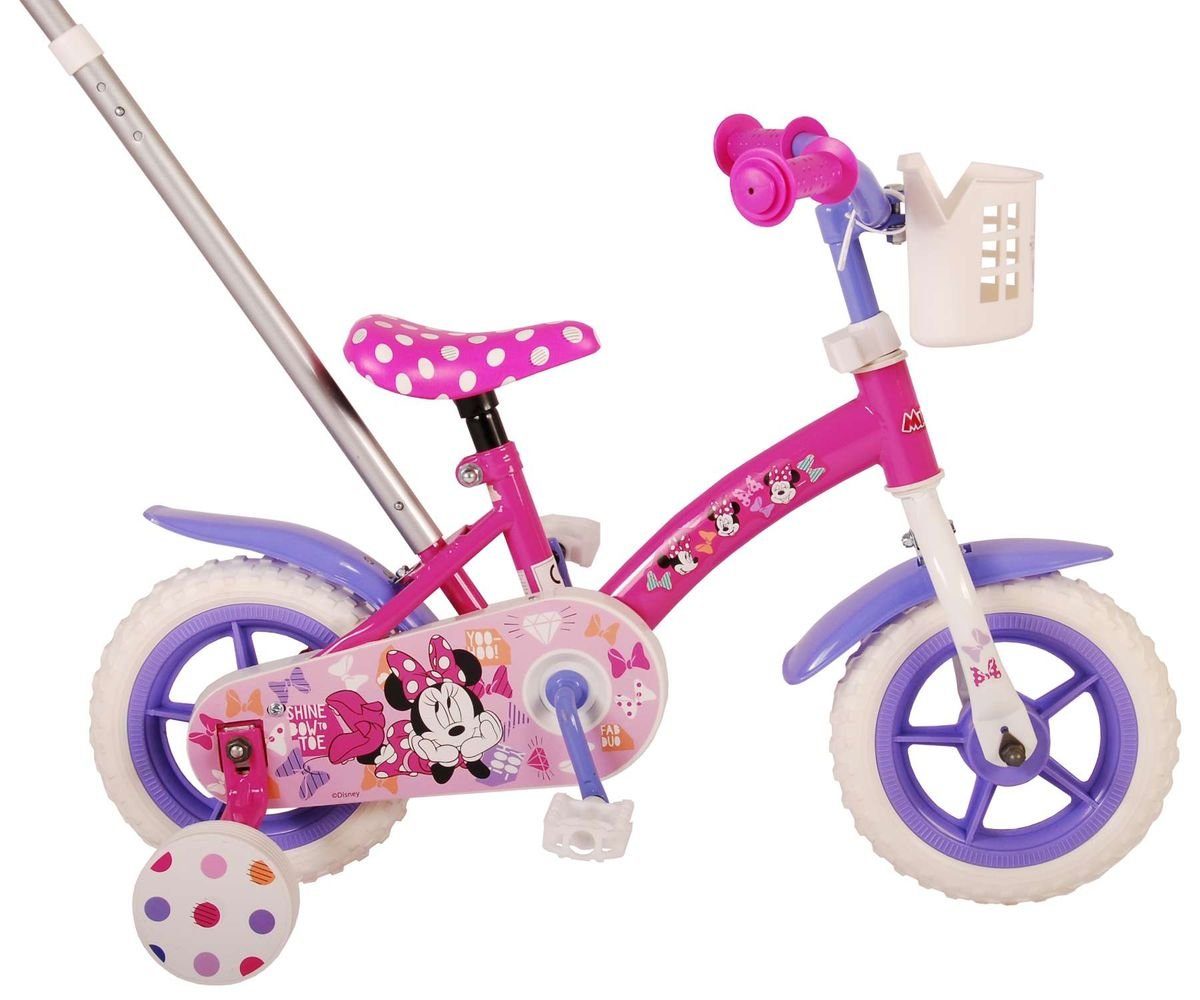 Volare Kinderfahrrad »10 Zoll Kinder Mädchen Fahrrad Mädchenfahrrad  Kinderfahrrad Rad Bike Disney Minnie Mouse Maus Volare Cutest Ever Pink  21036«, Schiebestange, Stützräder, Korb online kaufen | OTTO