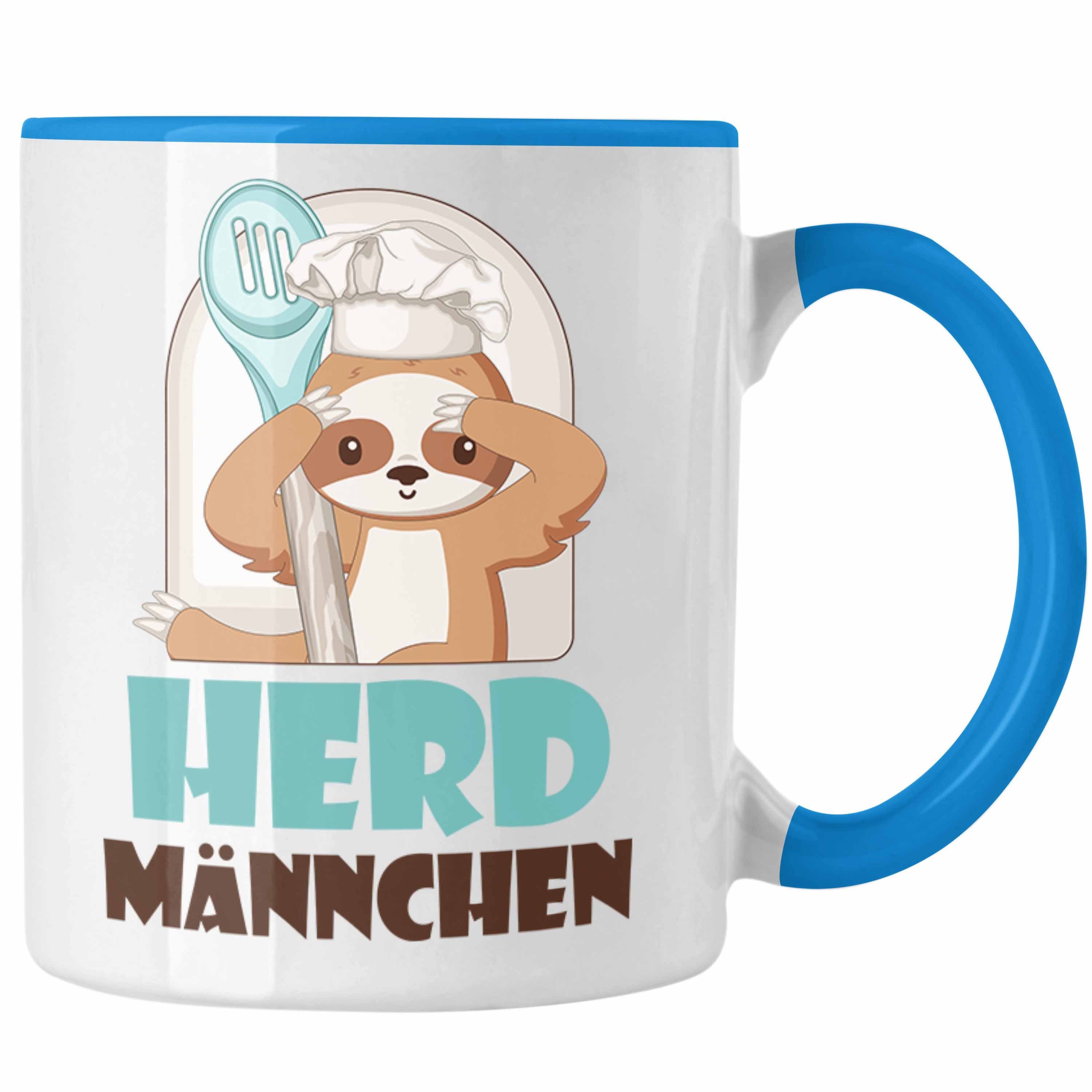 Tasse für Herd-Männchen Koch Blau Tasse Köche Trendation Geschenk Geschenkiee - Trendation