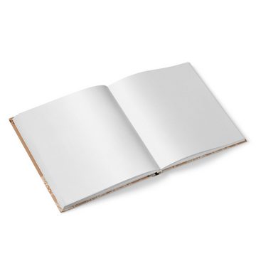 Logbuch-Verlag Tagebuch Gästebuch 21 x 21 cm in Kraftpapier- Spitzeoptik