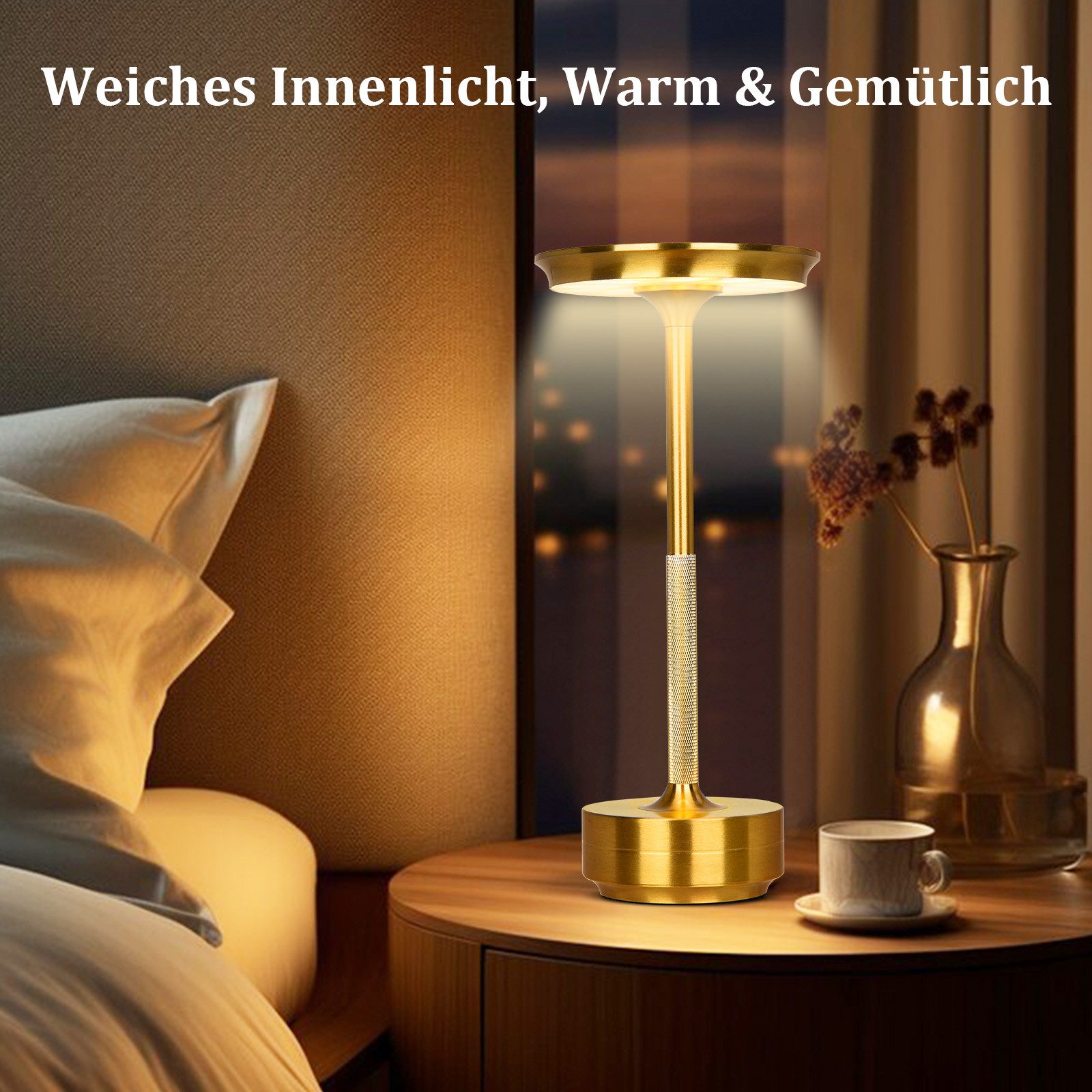 LMaxhome USB-Tischleuchte LED Wiederaufladbare Kabellose Akku günstig online kaufen