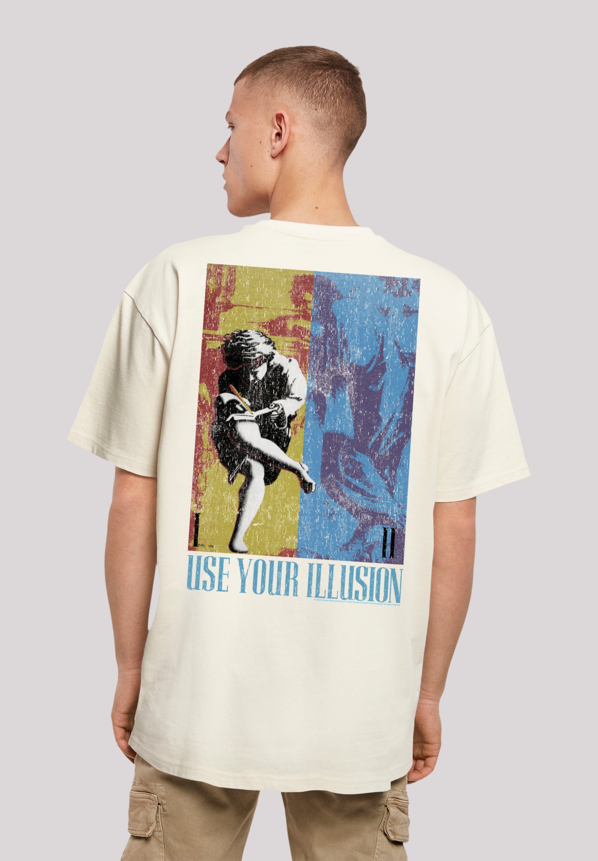 Roses lizenziertes Illusion Musik, T-Shirt Double T-Shirt Offiziell Roses \'n\' F4NT4STIC Logo, Guns Band, Music Guns \'n\'