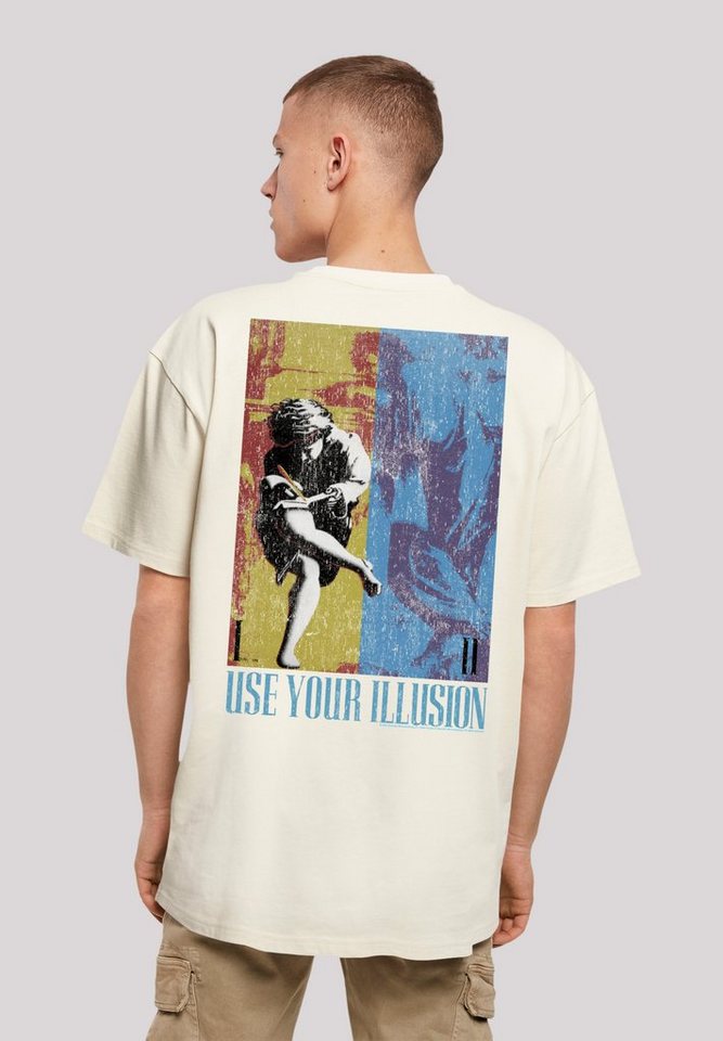 F4NT4STIC T-Shirt Guns 'n' Roses Music Double Illusion Musik, Band, Logo,  Offiziell lizenziertes Guns 'n' Roses T-Shirt