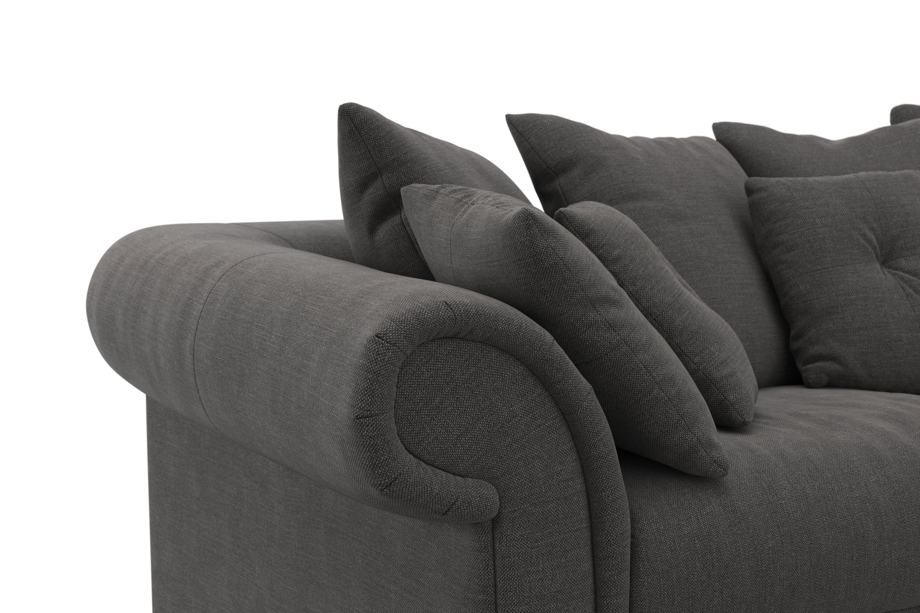 Home affaire Big-Sofa Queenie Megasofa, viele kuschelige zeitlosem mit Kissen Design, weichem Sitzkomfort und 2 Teile