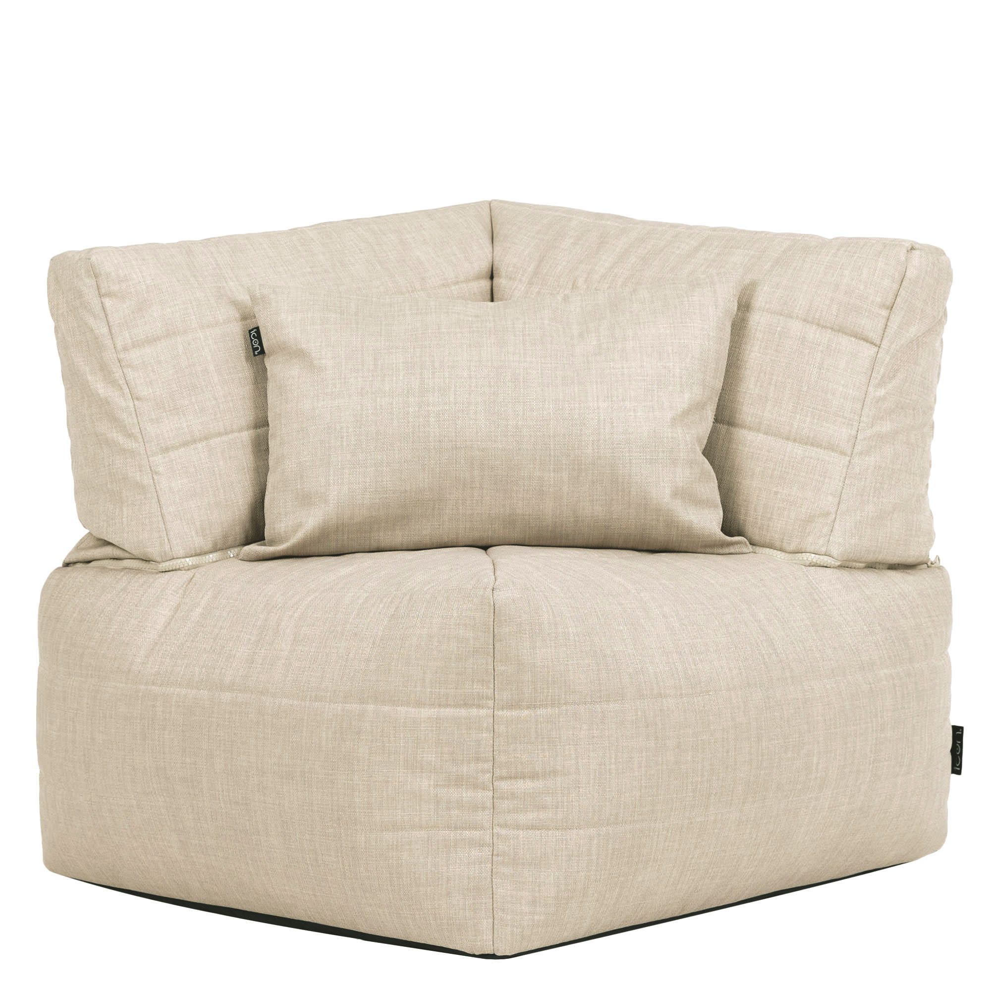 icon Sitzsack Modulares Ecksofa für den Außenbereich aus Webstoff „Noa“, Made in Germany, UV-beständig, wetterfest
