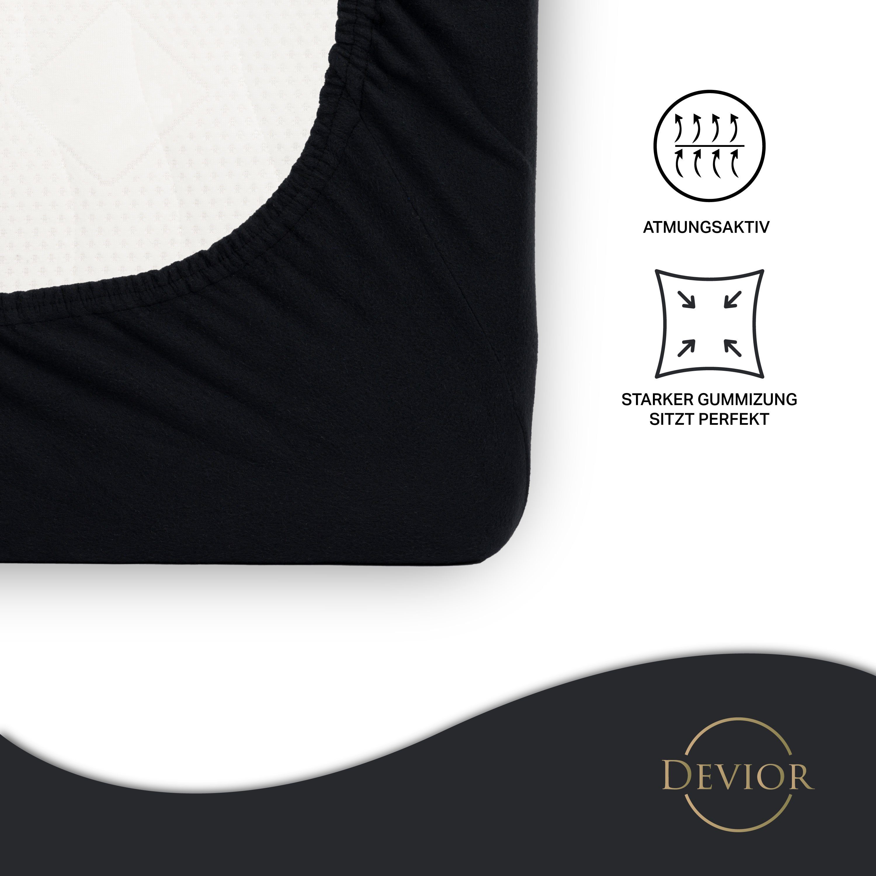 Devior Spannbettlaken Fleece 100% Polyester, kuschelig warmes Winterspannbe günstig online kaufen