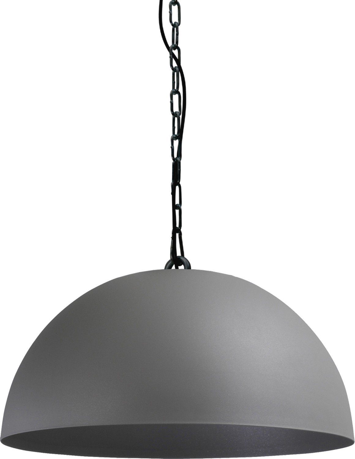 Licht-Erlebnisse Pendelleuchte LARINO, ohne Leuchtmittel, Hängeleuchte Grau Schwarz E27 Ø 50 cm Metall Industrie Design