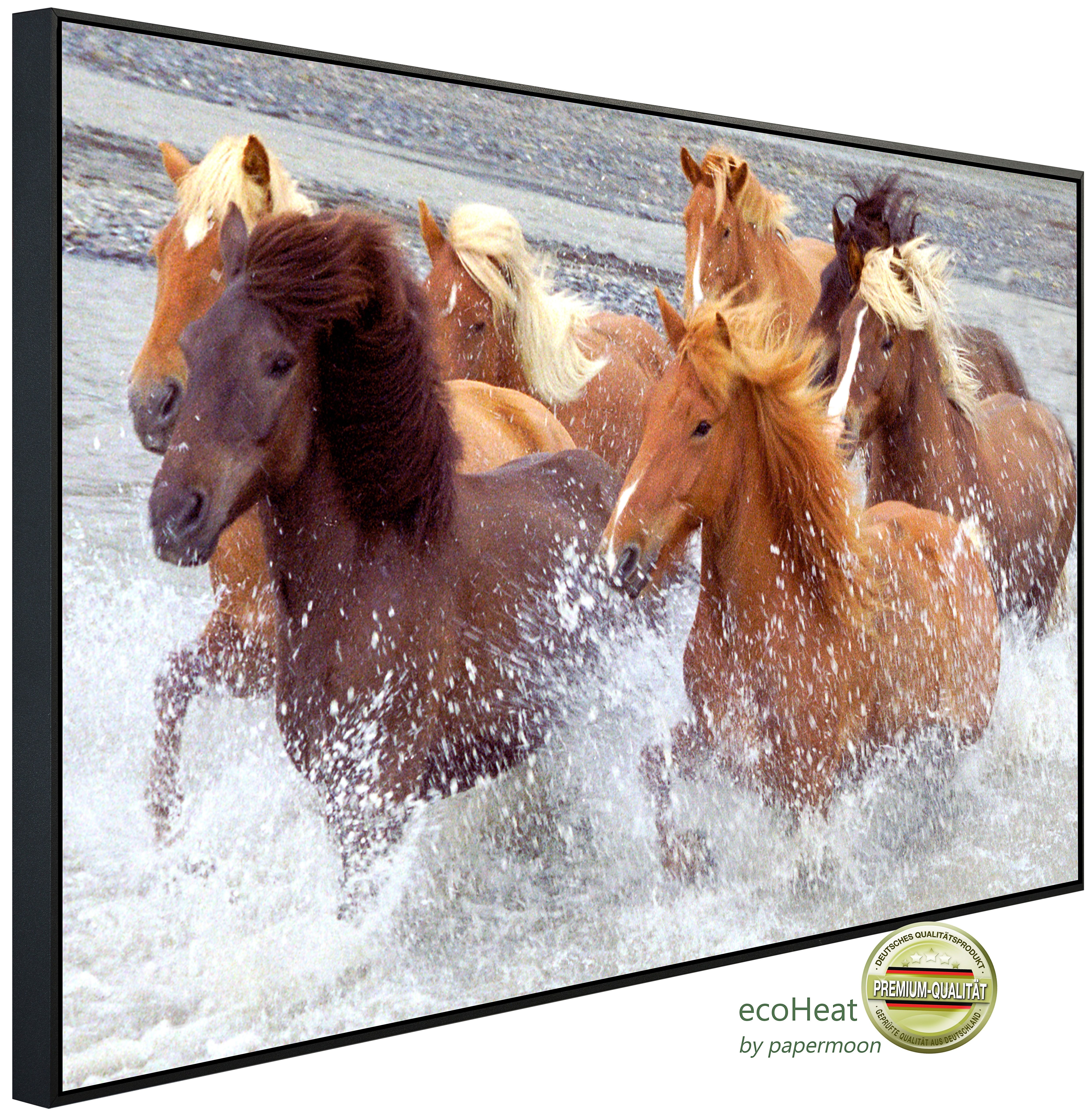 Papermoon Infrarotheizung INFRAROT-BILD-HEIZUNG, Pferde, TÜV-Rheinland/GS zertifiziert, angenehme Strahlungswärme