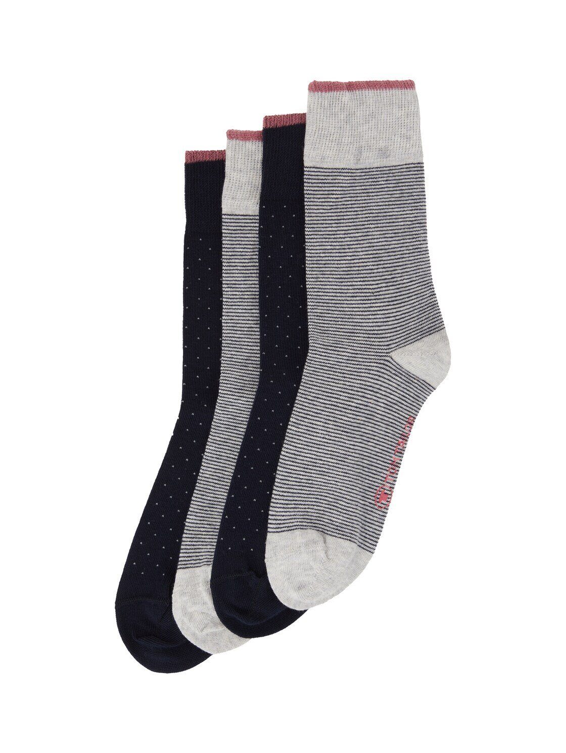 TOM TAILOR Socken Viererpack Socken mit Allover-Print (im Sechserpack) düne / dune