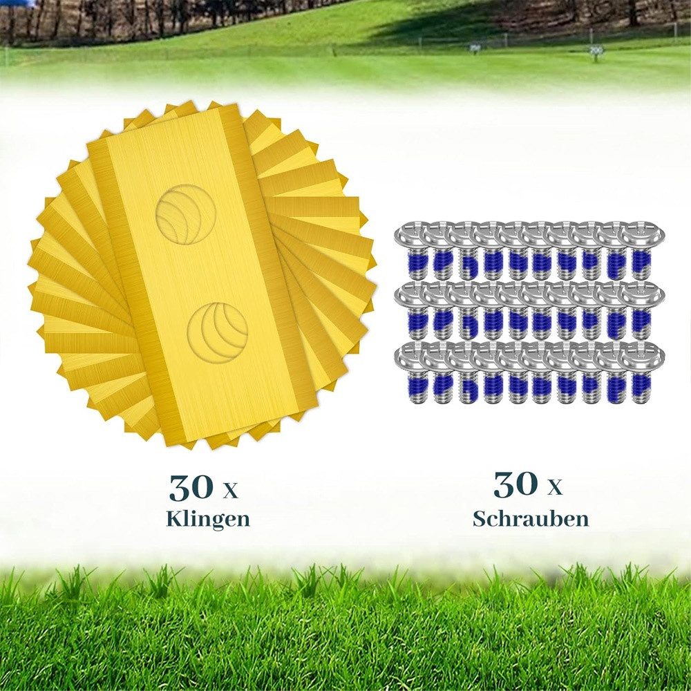 PRIISF Rasenmähermesser 30 Stück Titan...