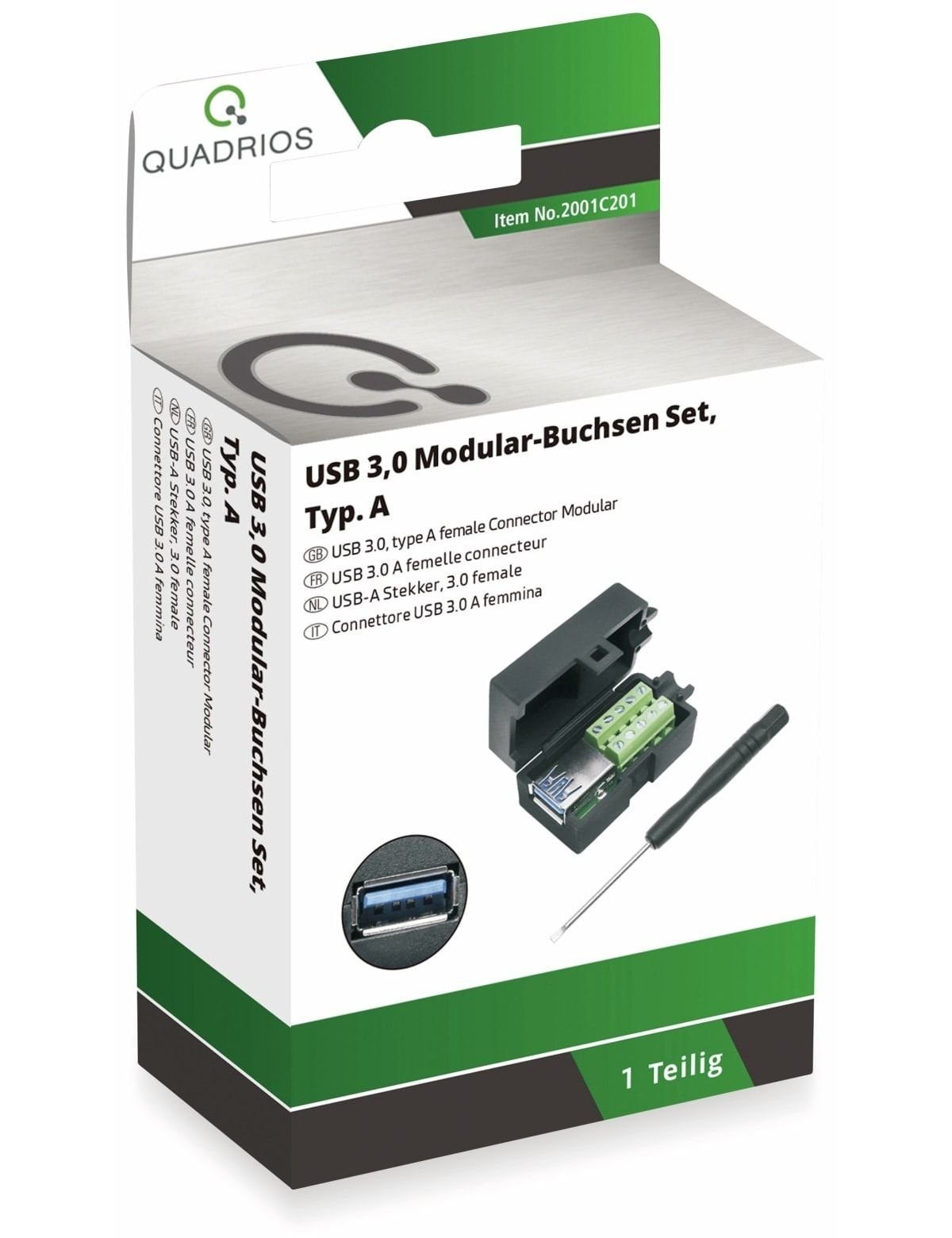 QUADRIOS, USB Quadrios 2001C201, Klemmen - 3.0 USB-Modular-Set,