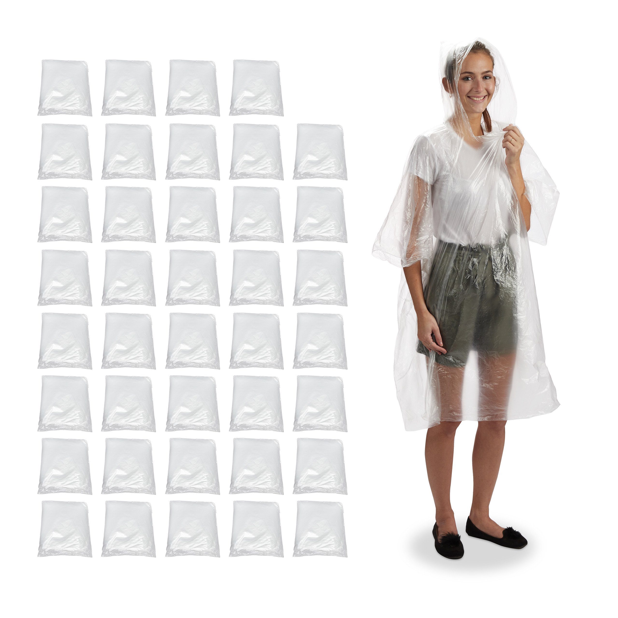 Regenponcho 40 x Einweg Regenponcho