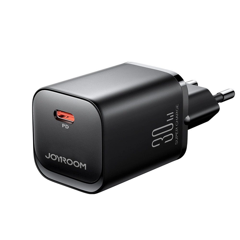 JOYROOM JR-TCF07EU Speed ​​Series 30W USBC PD/QC/AFC/FCP Wandladegerät Schwarz Smartphone-Ladegerät