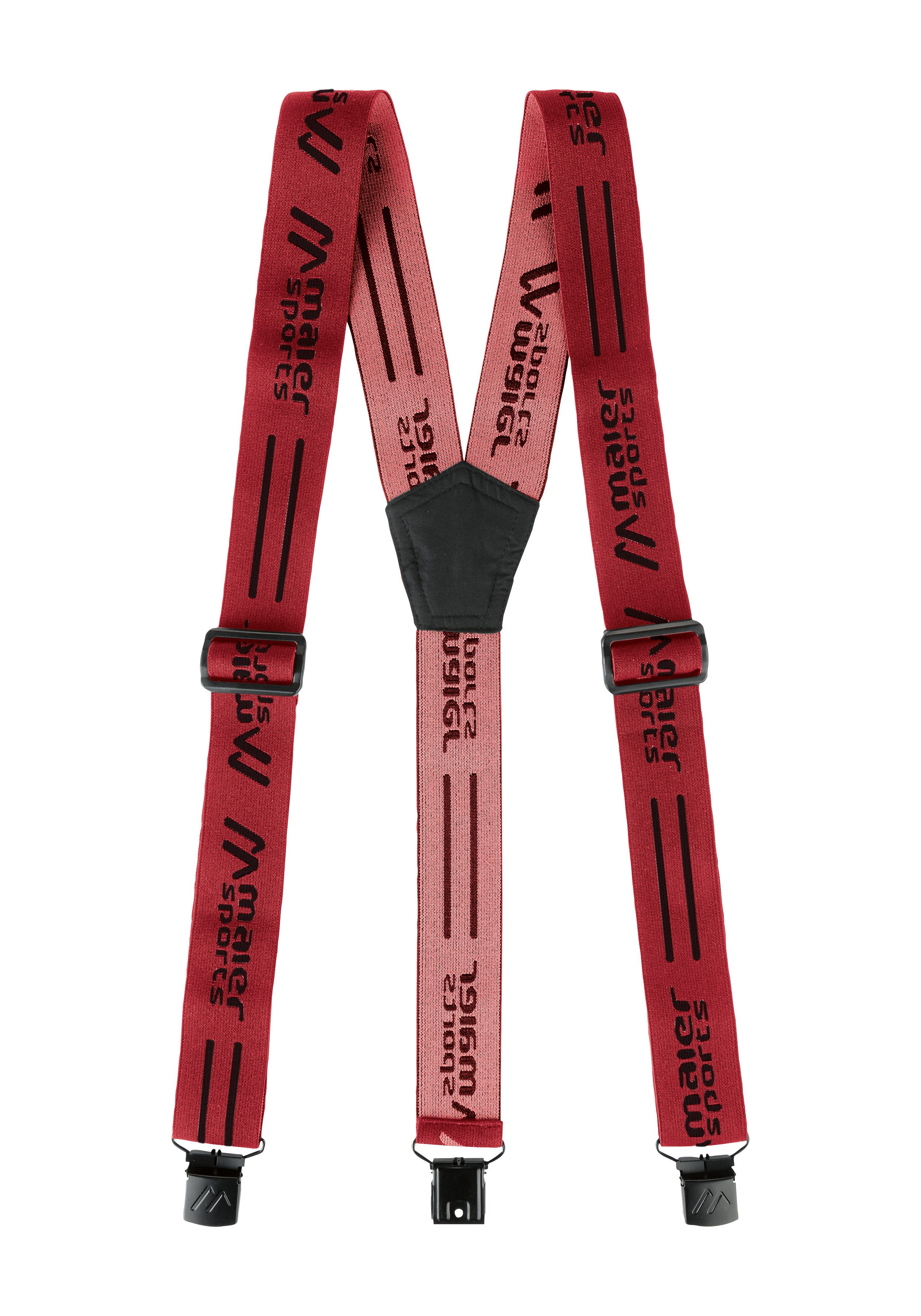 Maier Sports Hosenträger Suspender Unisex, Länge verstellbar, hochwertiger Clipverschluss