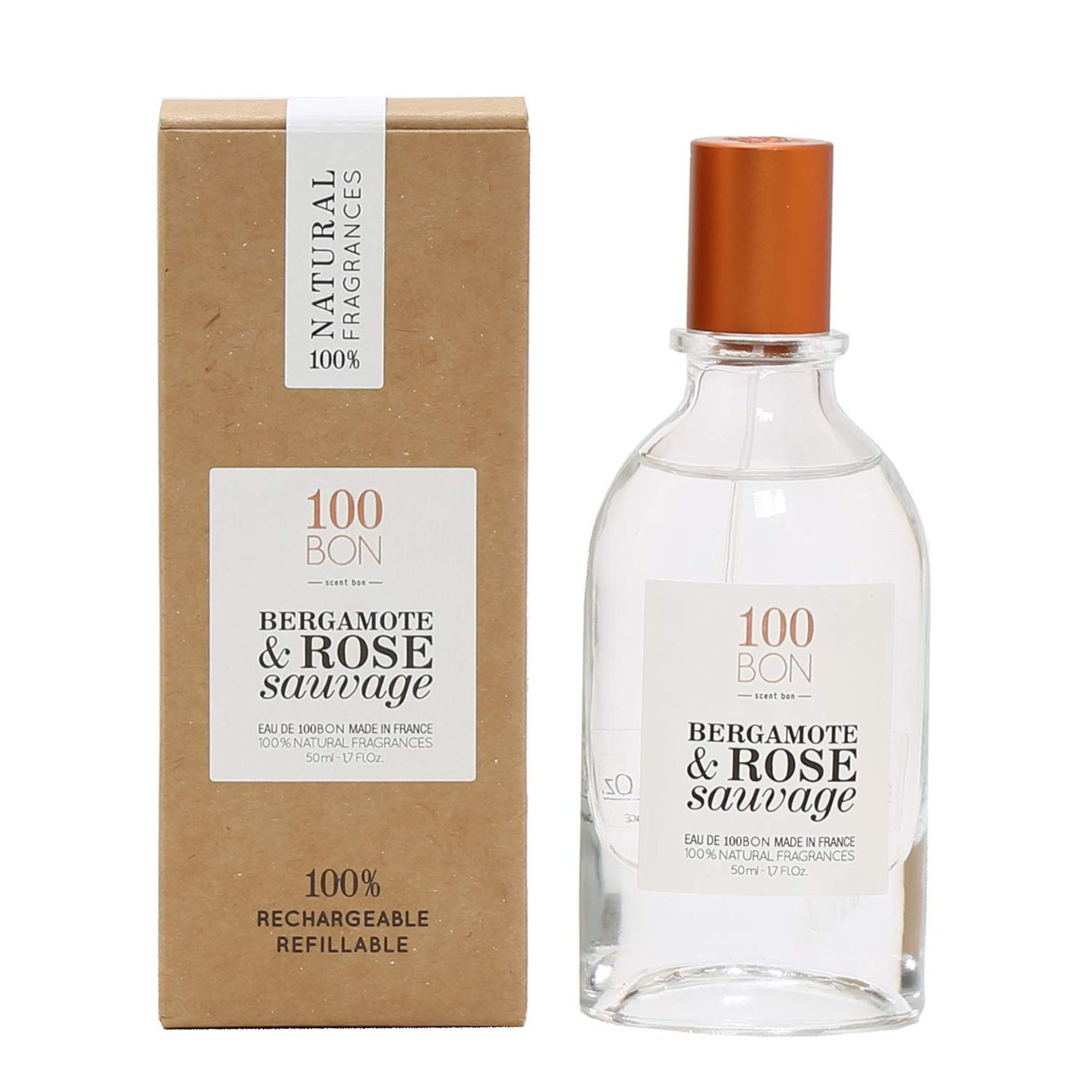 100bon Парфюмы Bergamote & Rose Sauvage Unisex Damen & Herren EDP Spray, 100bon, Herrenparfüm, Damenparfüm, Glasflakon, Herrenduft, Damenduft