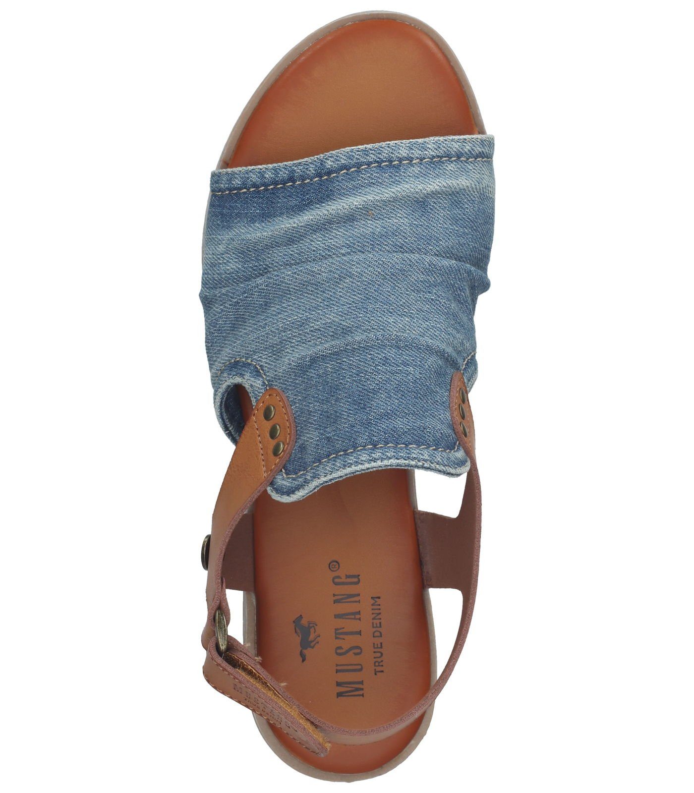 Lederimitat/Textil MUSTANG Riemchensandalette Sandalen Jeans