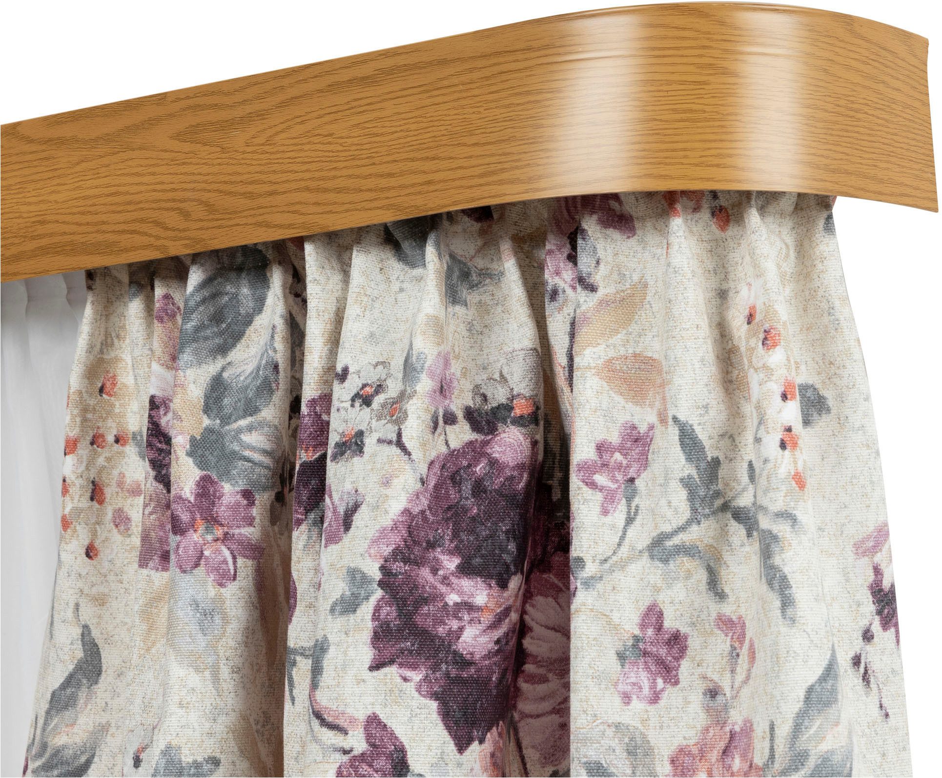 SN DECO GROUP Vorhangschiene SH1, 1-läufig, Fixmaß, mit Bohren, verschraubt, Kunststoff, Set 1-läufig,inkl. Rundbögen, Blende 5 cm, vorgebohrt, Innenlauf